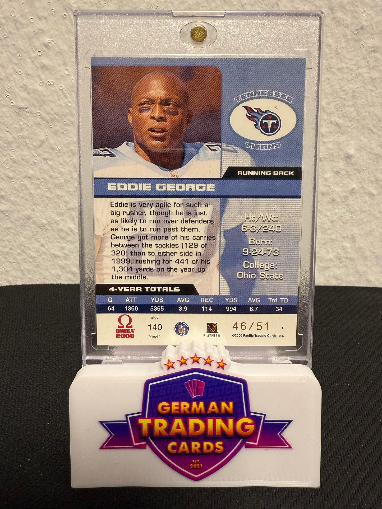 Eddie George 46/51 - 2000 Pacific Omega