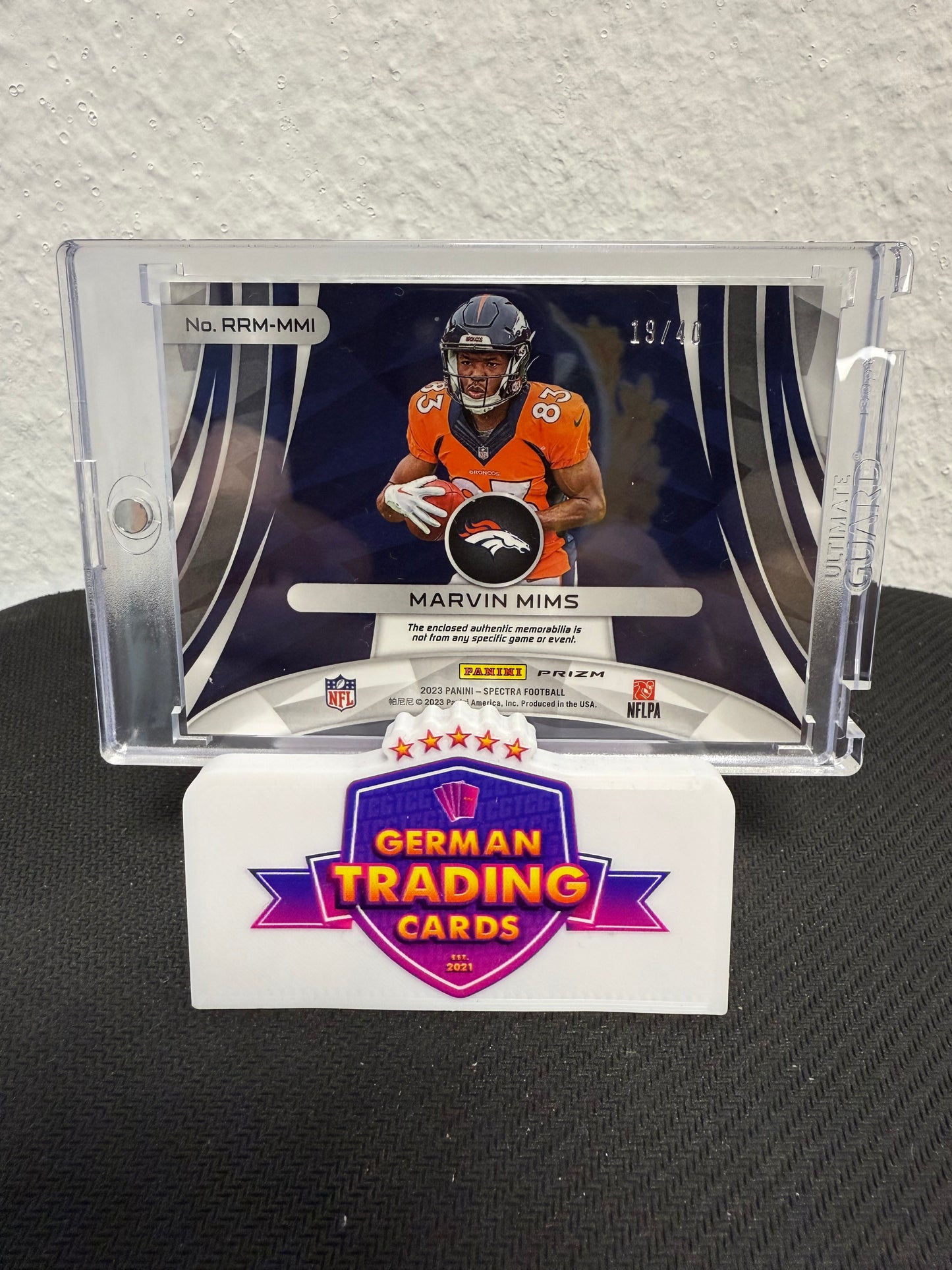 Marvin Mims Rookie Patch 19/40 - 2023 Panini Spectra Football