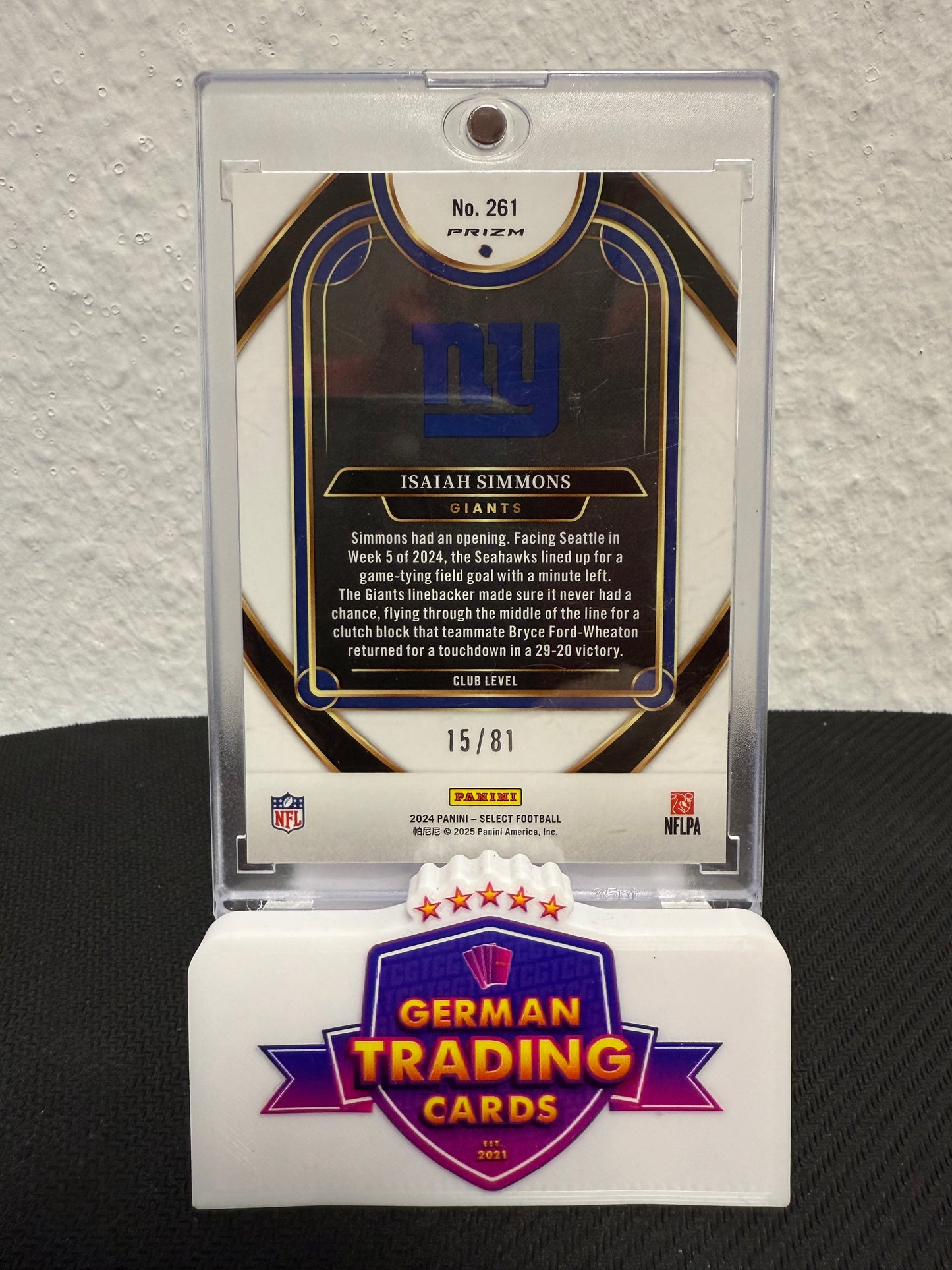 Isaiah Simmons Dragon Scale 15/81 - 2024 Panini Select International Football