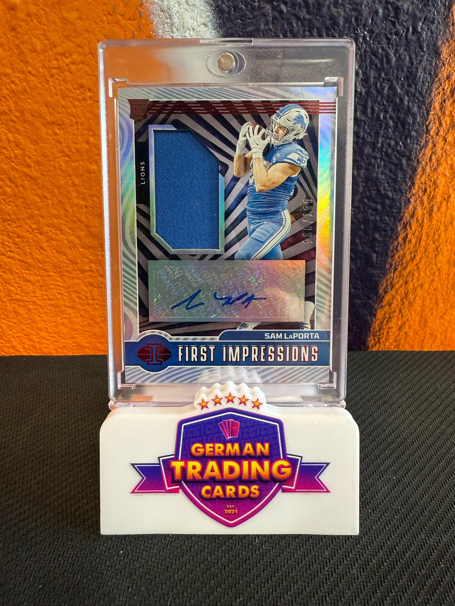 Sam LaPorta First Impressions Rookie Auto 160/199 - Panini Illusions 2023
