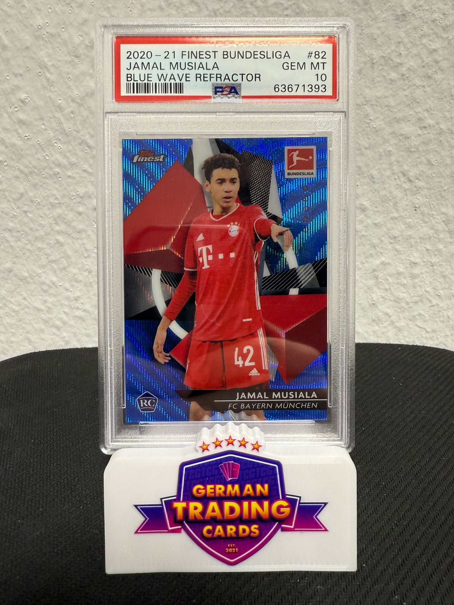 Jamal Musiala Rookie 131/150 PSA 10 - 2020-21 Topps Finest Bundesliga