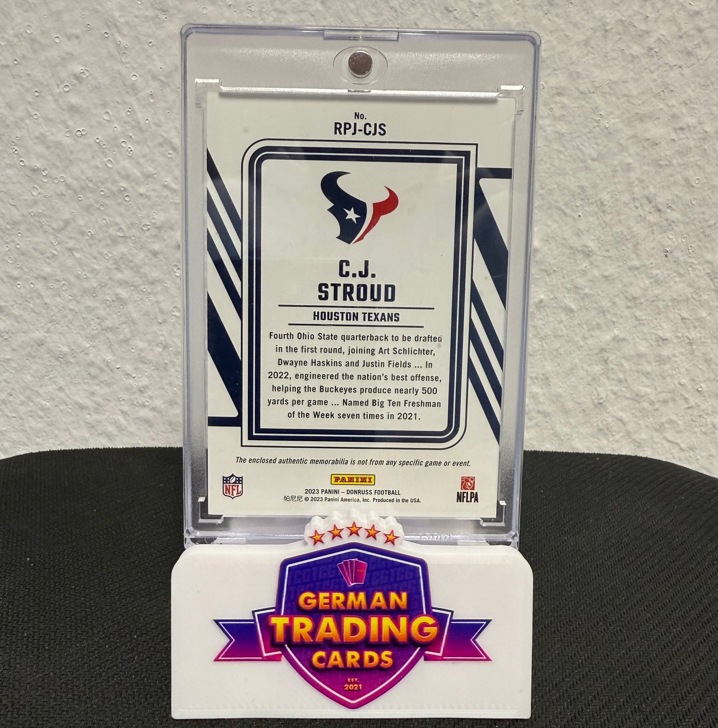 CJ Stroud Rookie Phenom Jersey - 2023 Panini Donruss Football