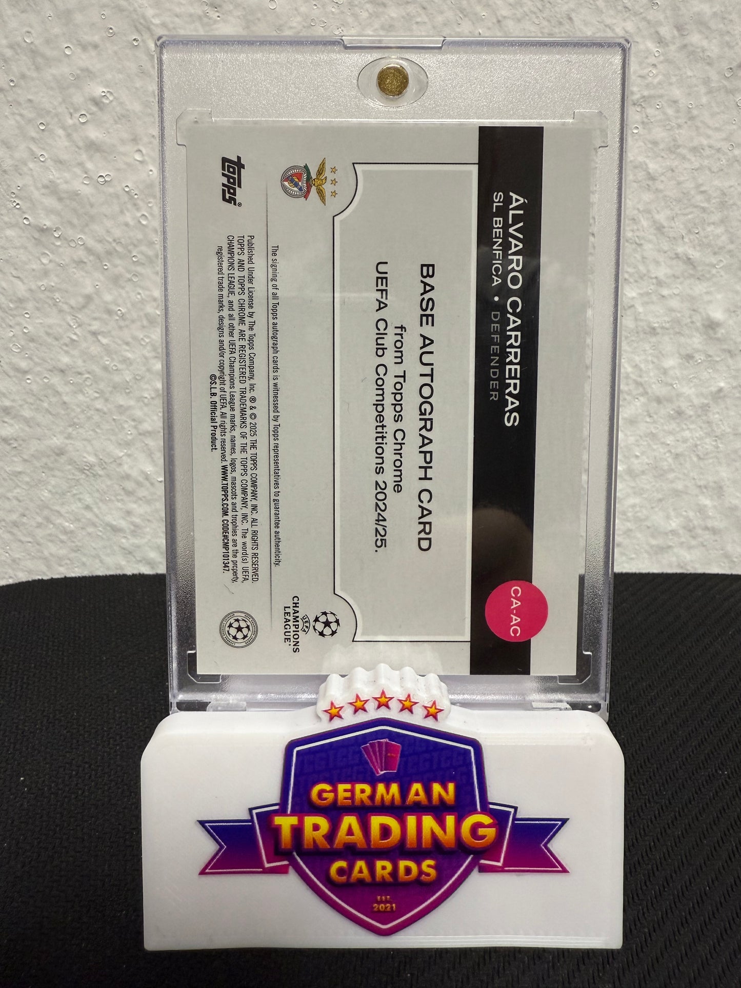 Alvaro Carreras Rookie Auto 19/25 - 2024-25 Topps Chrome UCC