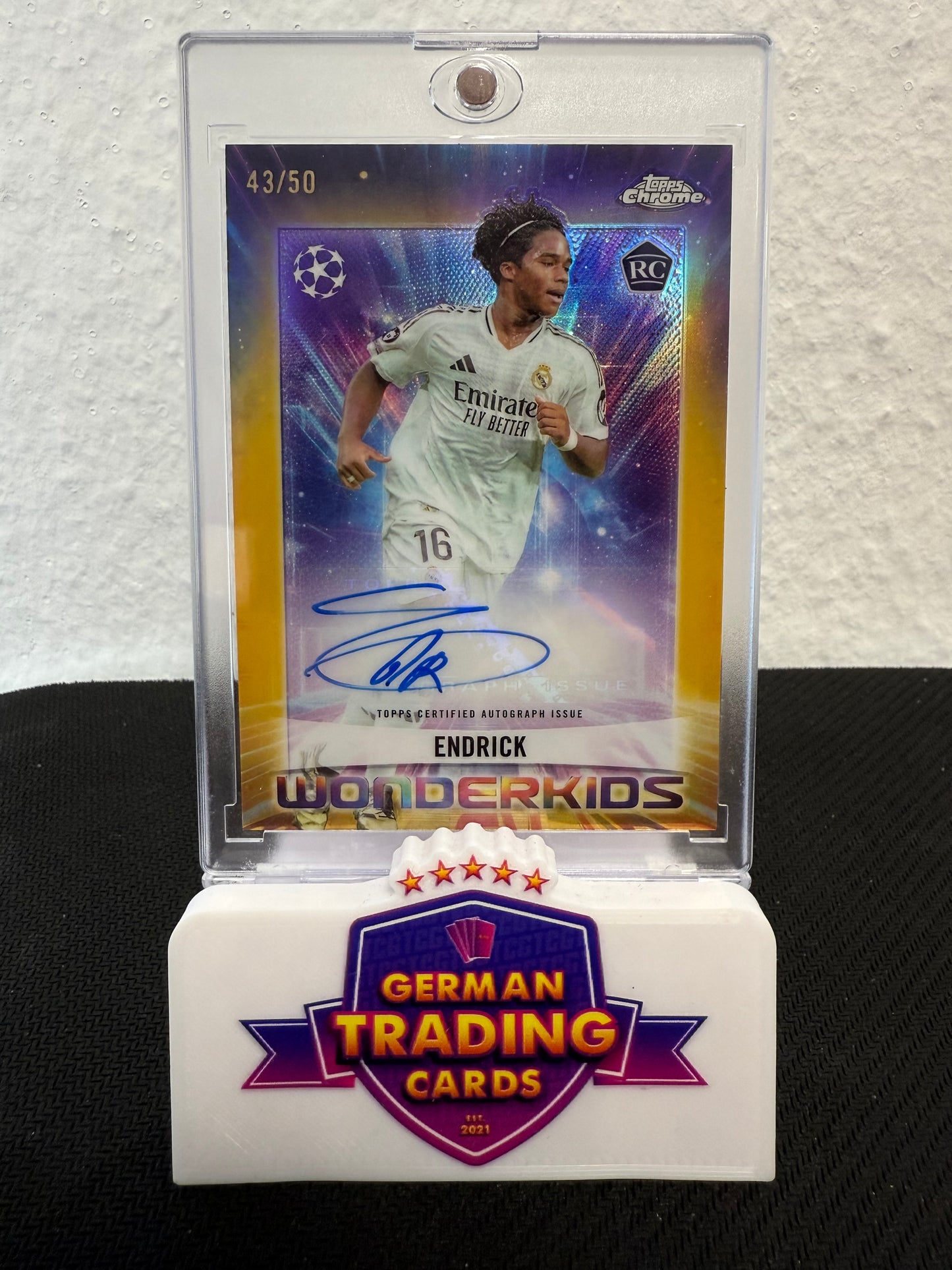 Endrick Wonderkids Rookie Auto 43/50 - 2024-25 Topps Chrome UCC