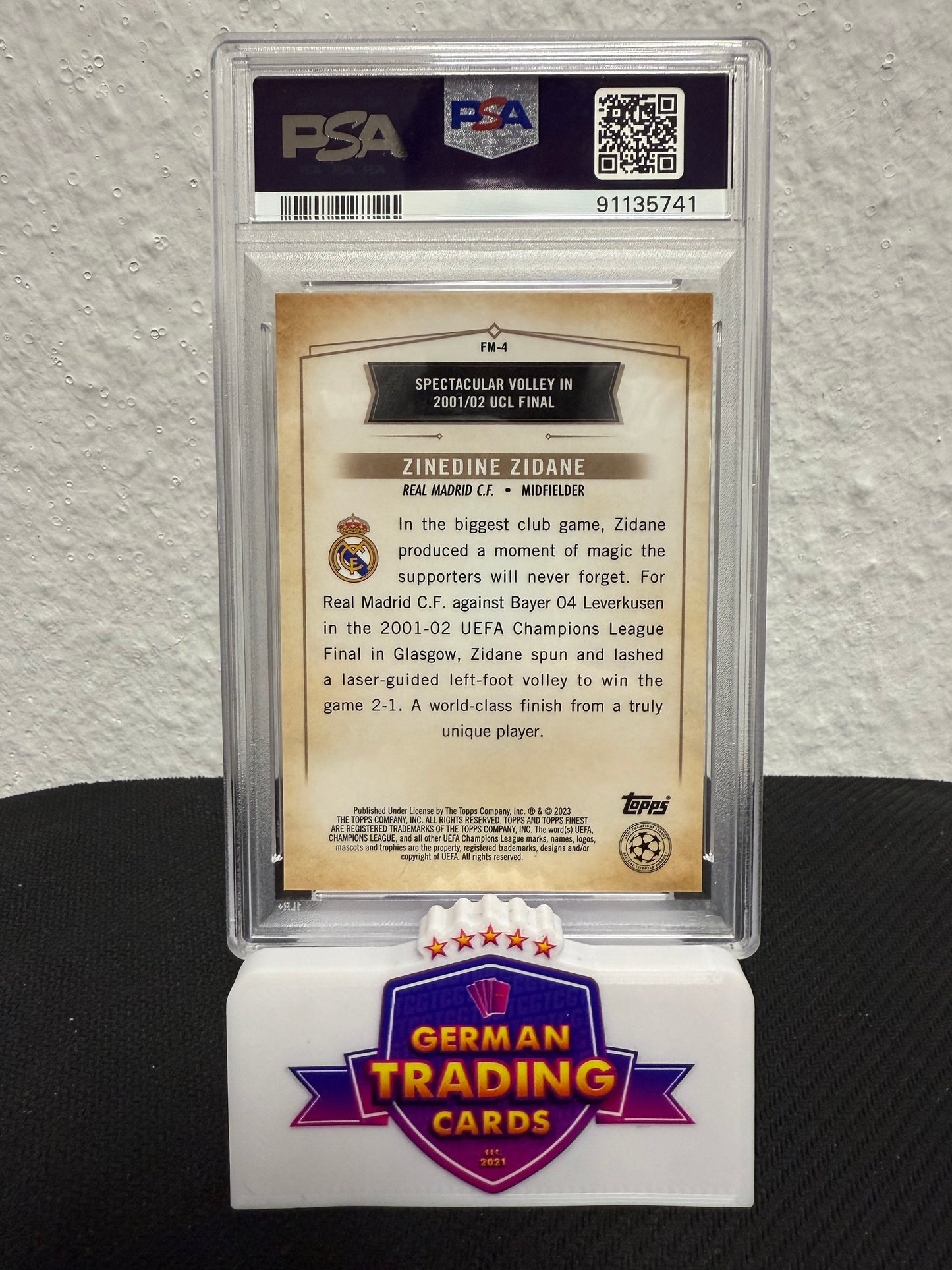 Zinedine Zidane Moments 3/5 PSA 9 - 2022-23 Topps Finest UCC