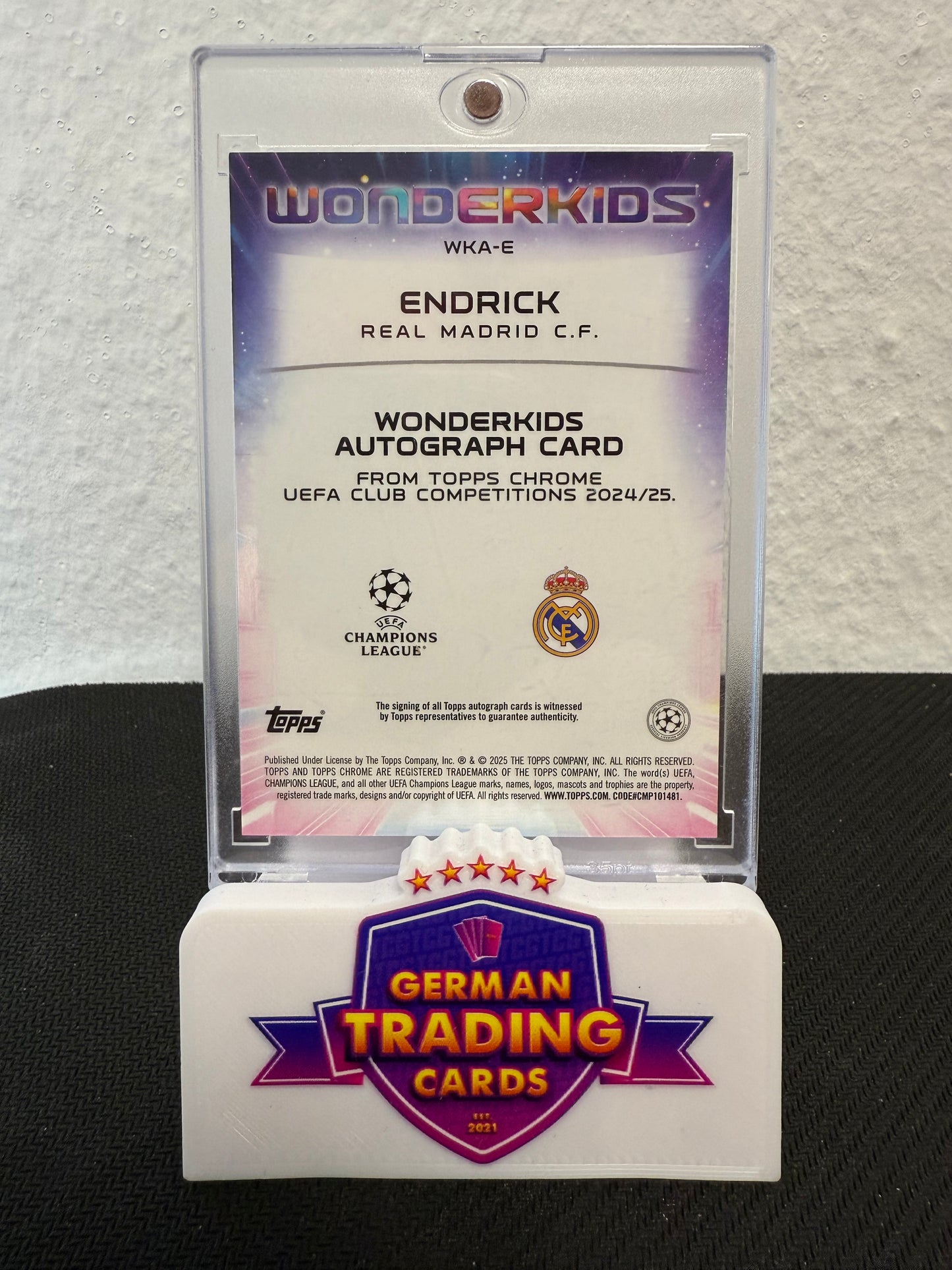 Endrick Wonderkids Rookie Auto 43/50 - 2024-25 Topps Chrome UCC