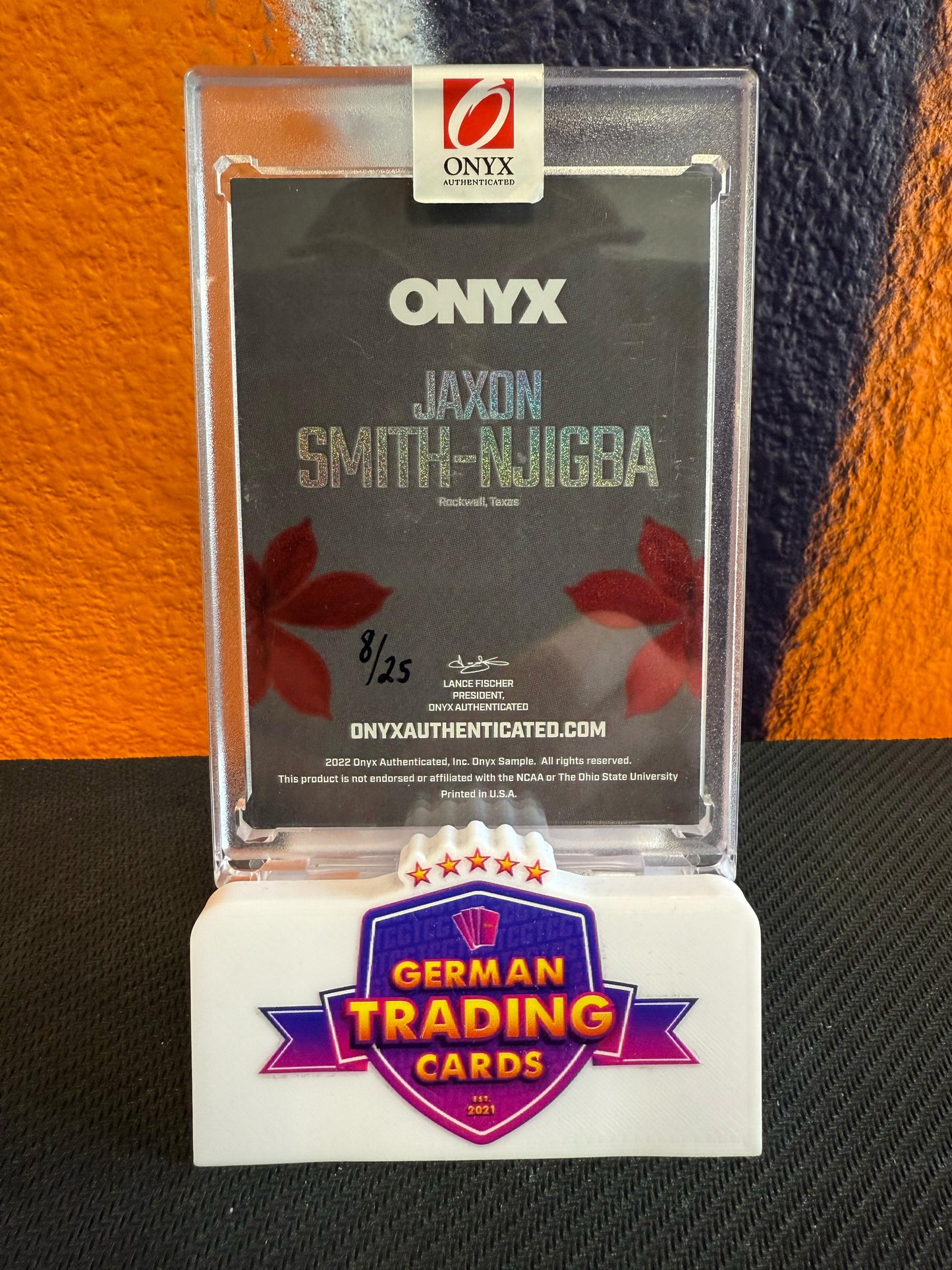 Jaxon Smith-Njigba On-Card Auto /25 - Onyx 2022