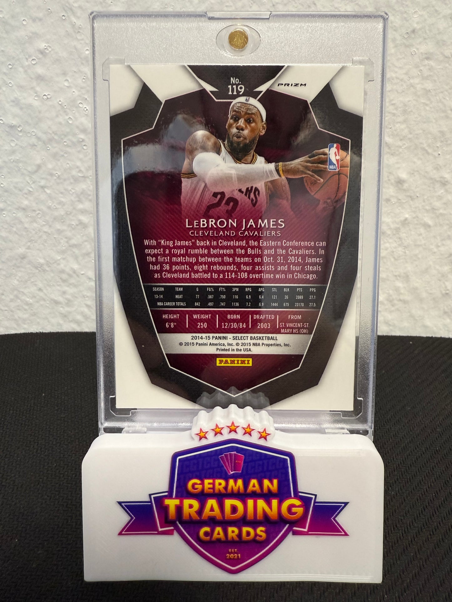 LeBron James Purple & White Prizm - 2014-15 Panini Select Basketball