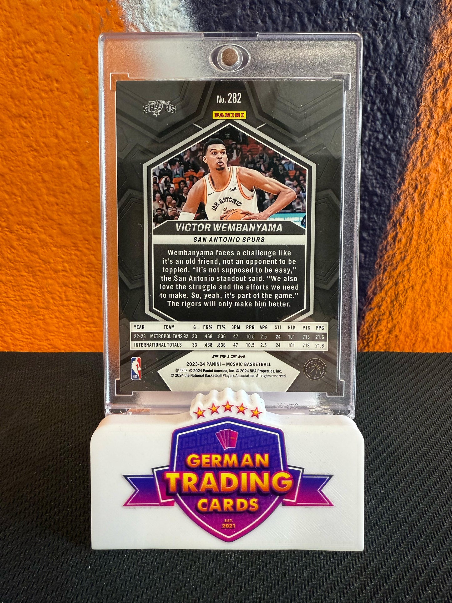Victor Wembanyama Rookie City Edition Disco #282 - Panini Prizm 2023-24
