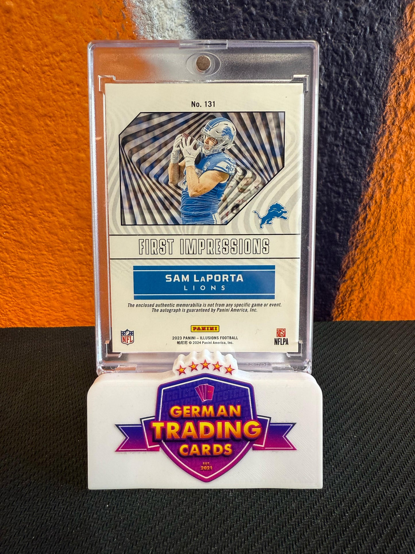 Sam LaPorta First Impressions Rookie Auto 160/199 - Panini Illusions 2023