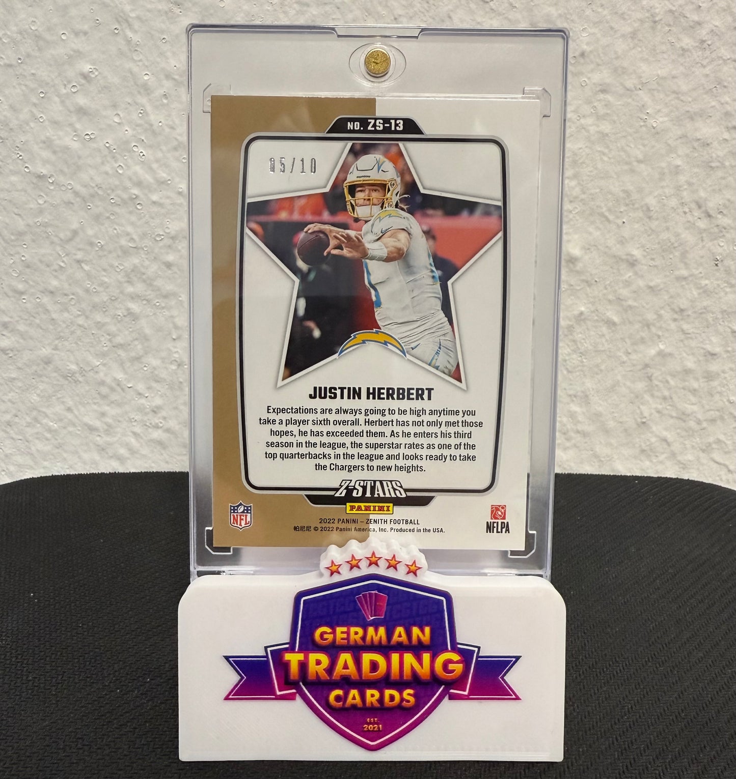 Justin Herbert Z-Stars 05/10 - 2022 Panini Zenith Football