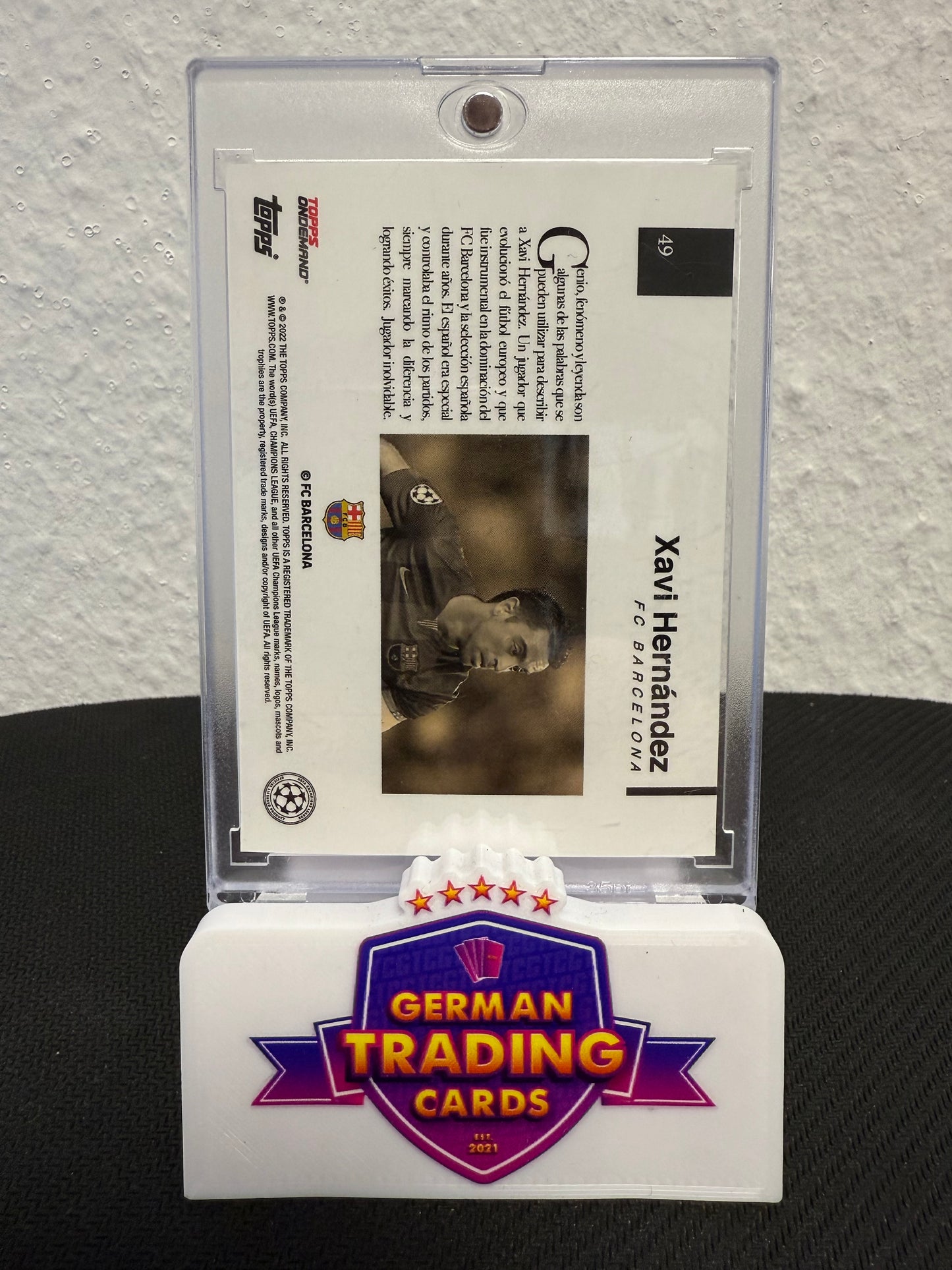 Xavi Hernandez Auto 07/10 - 2022-23 Topps Simplicidad