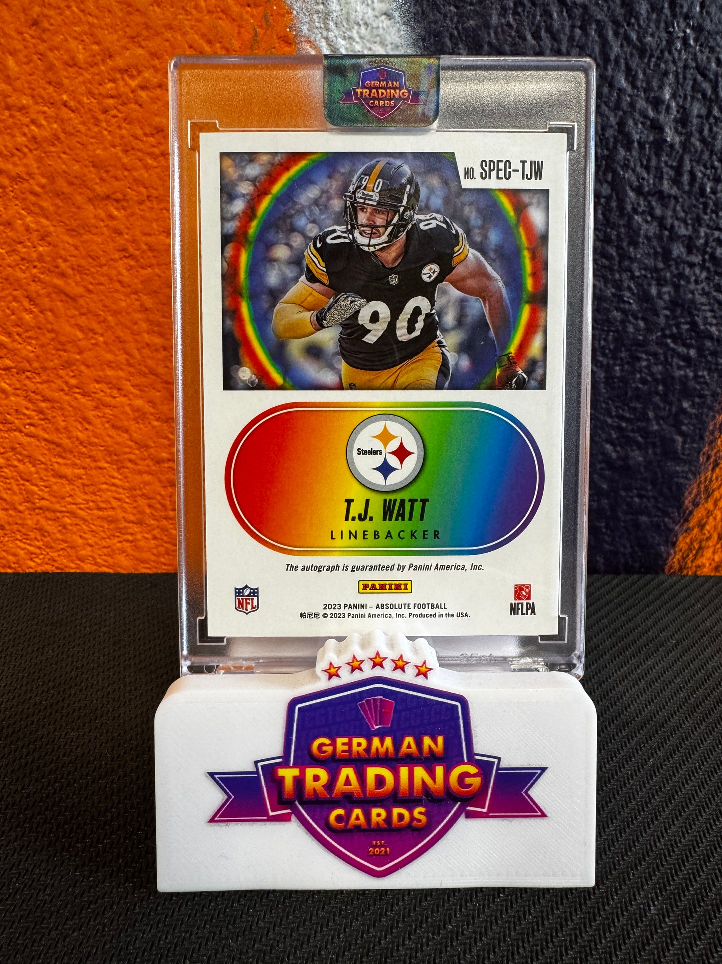 T.J. Watt Spectrum Signatures 03/10 - Panini Absolute Football 2023