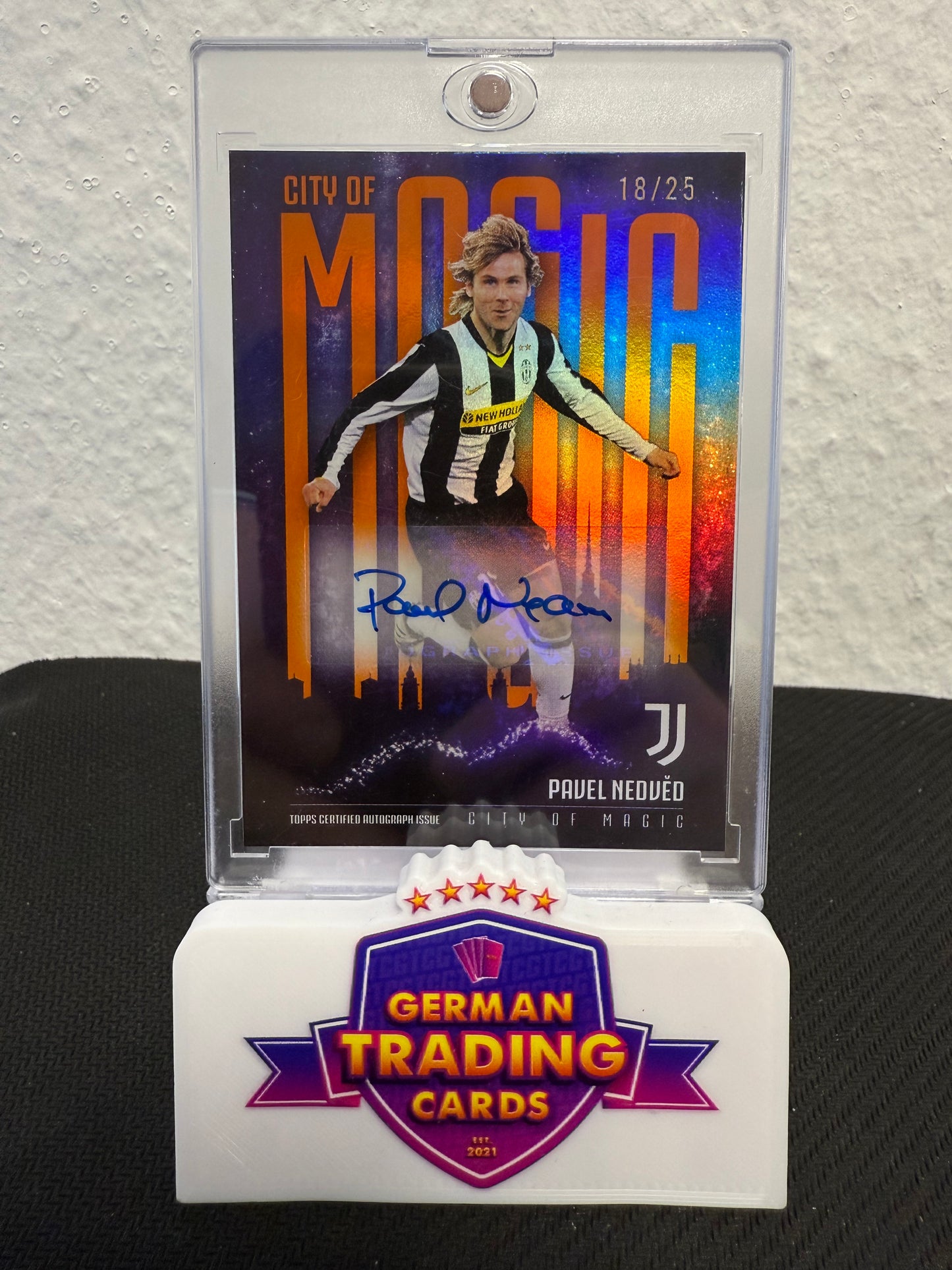 Pavel Nedved City of Magic Auto 18/25 - 2023-24 Topps Juventus Team Set
