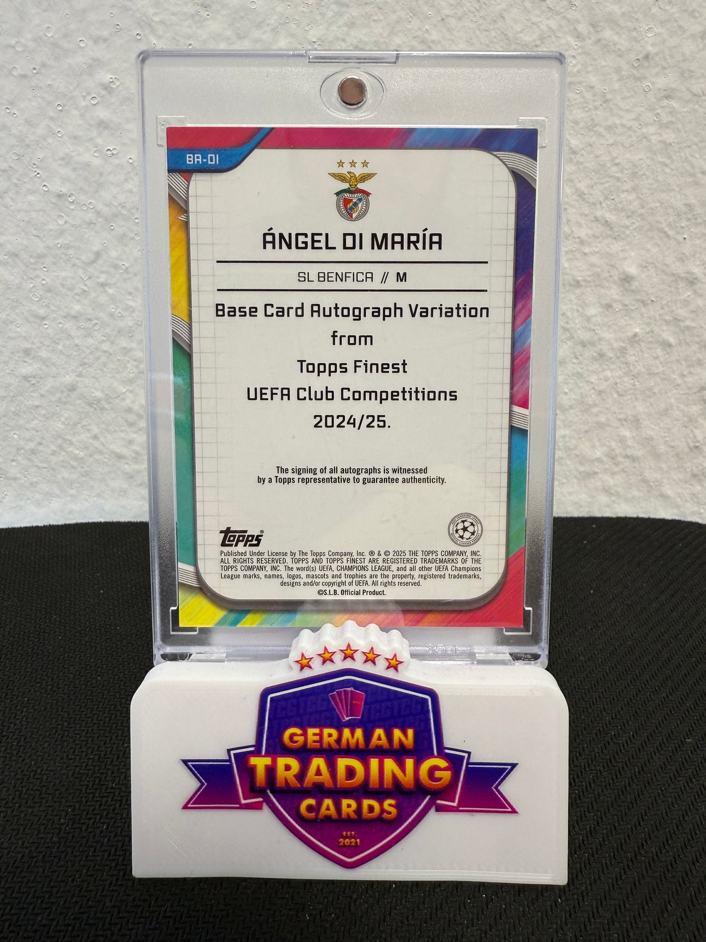 Angel di Maria Auto 76/99 - 2024-25 Topps Finest UCC