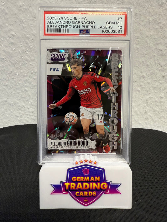 Alejandro Garnacho Breakthrough 12/15 PSA 10 - 2023-24 Panini Score FIFA
