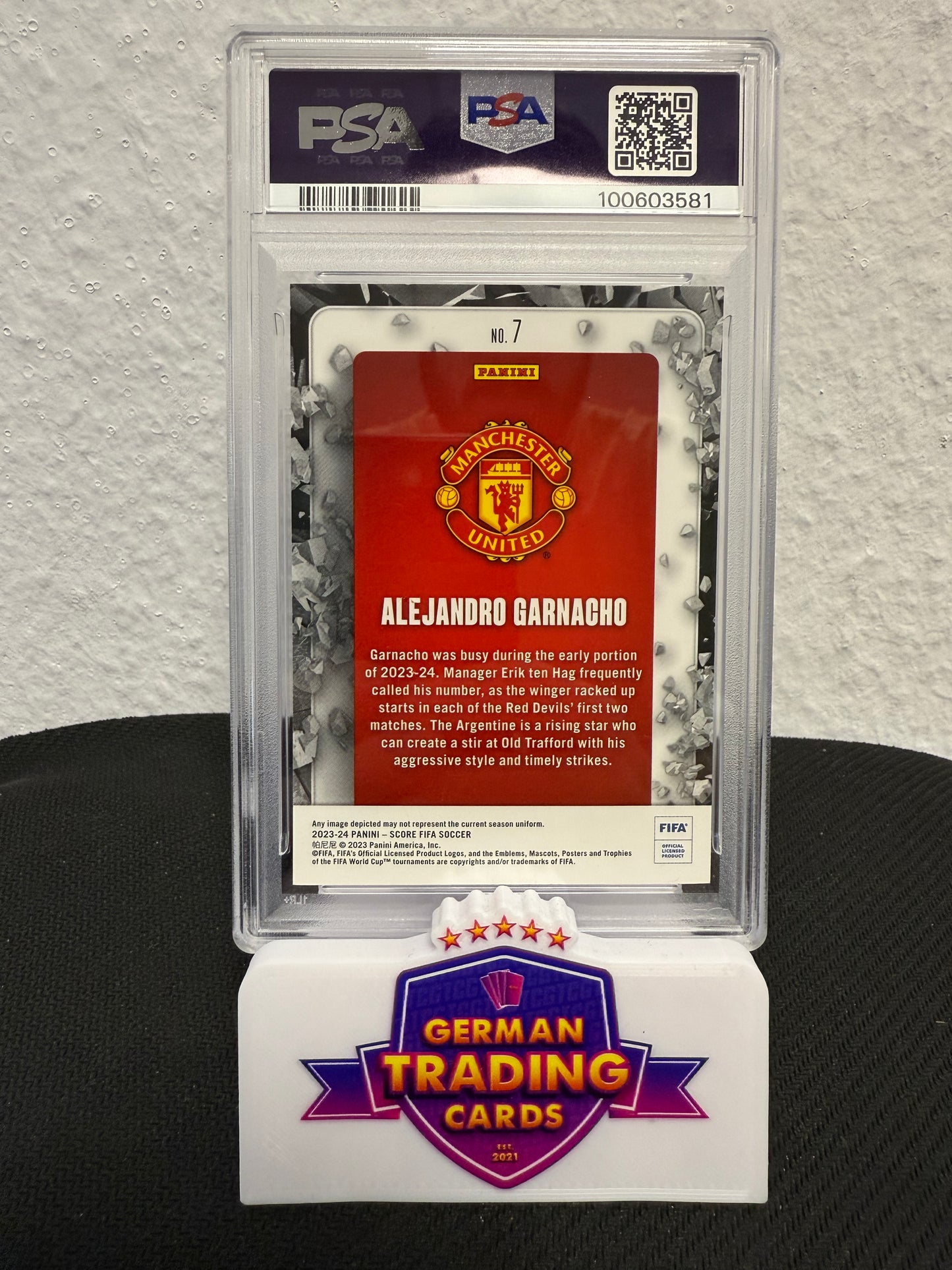 Alejandro Garnacho Breakthrough 12/15 PSA 10 - 2023-24 Panini Score FIFA
