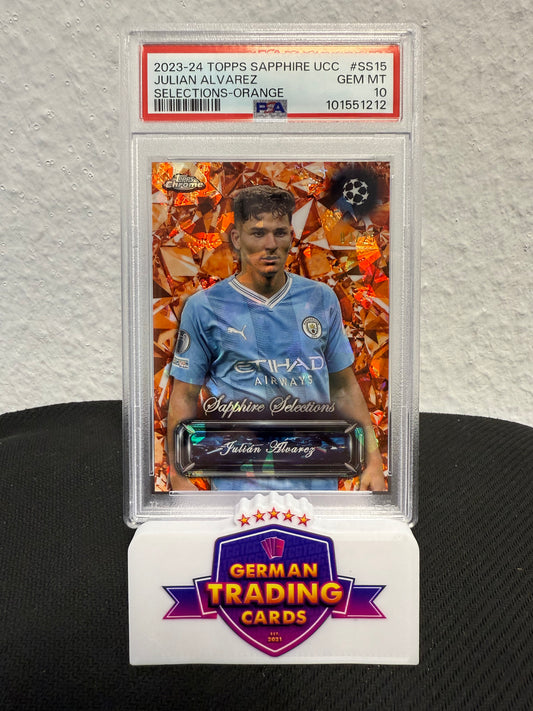 Julian Alvarez Sapphire Selections 03/25 PSA 10 - 2023-24 Topps Sapphire UCC