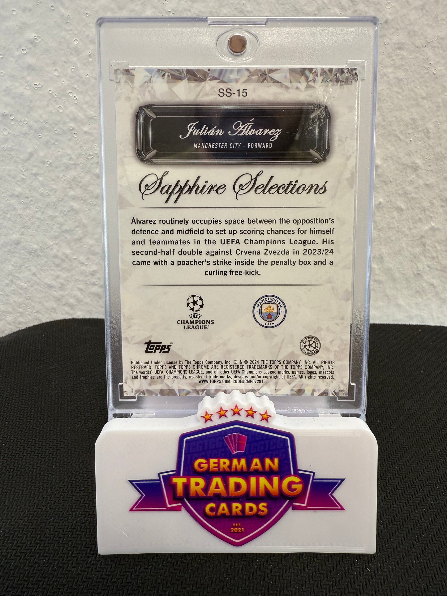 Julian Alvarez Sapphire Selections 14/25 - 2024-25 Topps Sapphire UCC