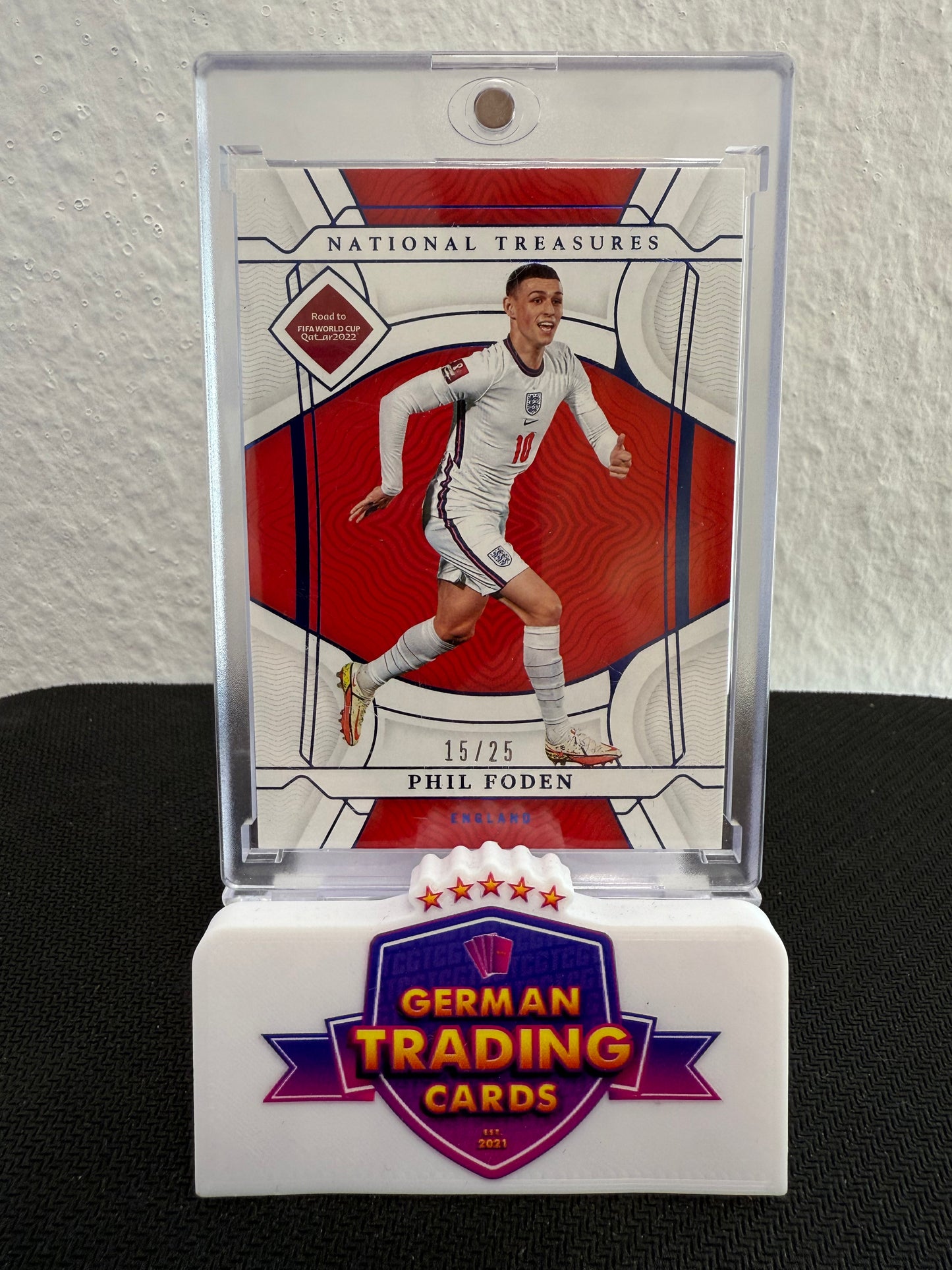 Phil Foden 15/25 - 2022 Panini National Treasures FIFA Road to World Cup