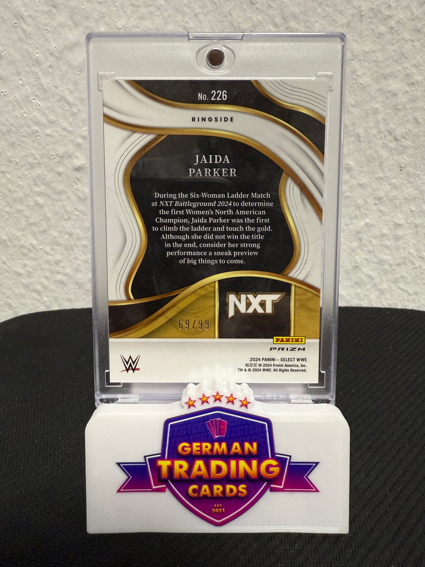 Jaida Parker Rookie Ringside 69/99 - 2024 Panini Select WWE