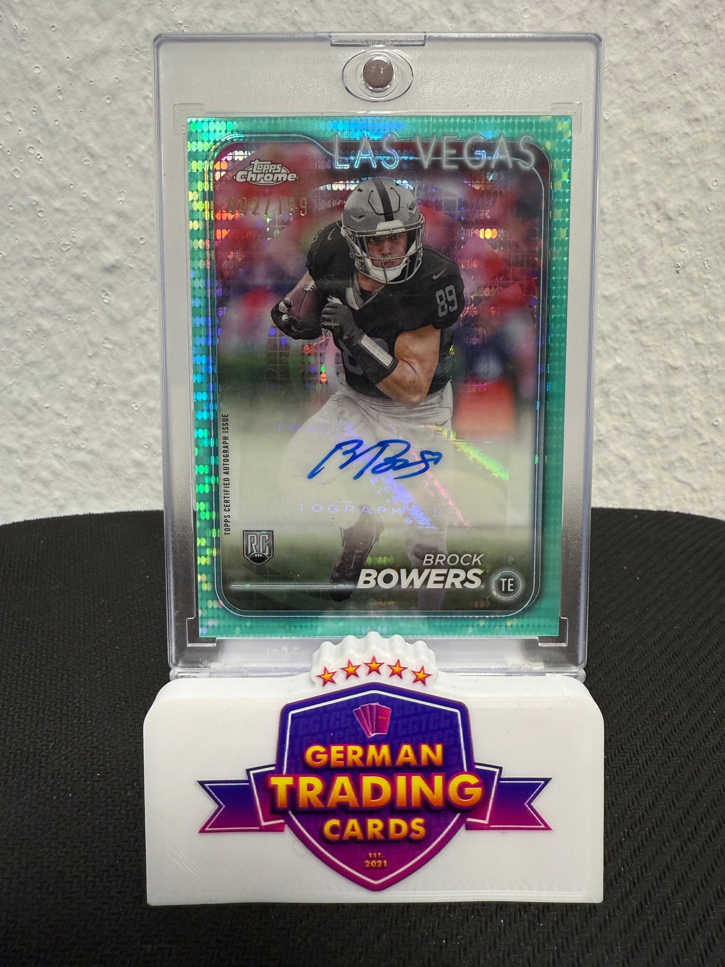 Brock Bowers Rookie Variation Auto 002/199 - 2024 Topps Chrome Football