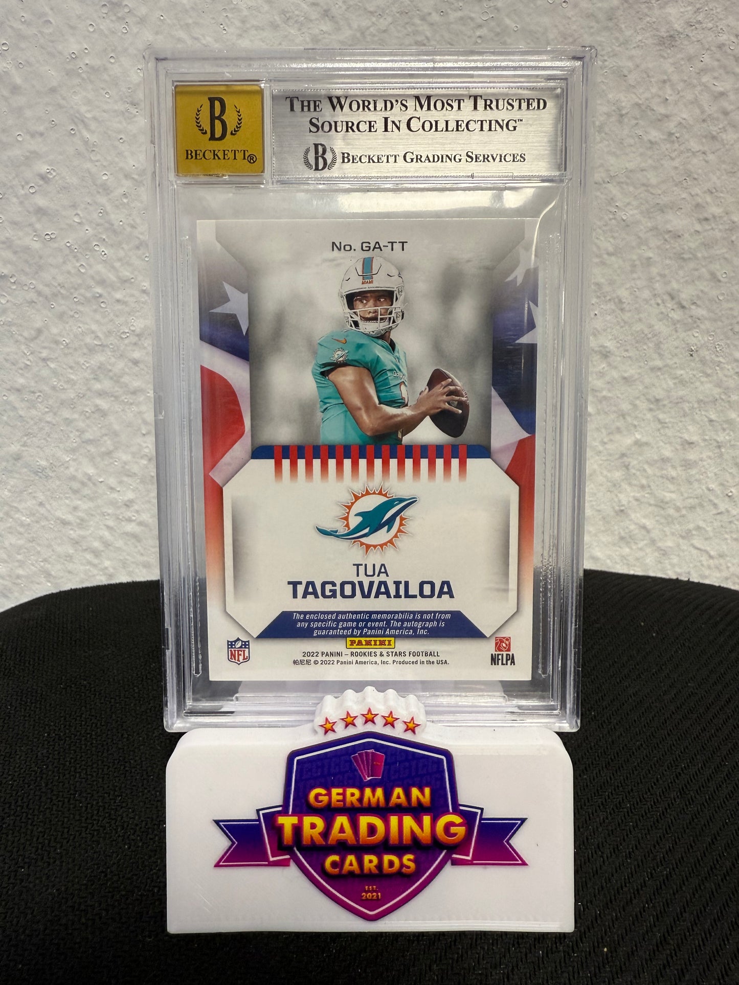 Tua Tagovailoa Patch Auto 05/10 BGS 8.5 - 2022 Panini Rookies & Stars Football