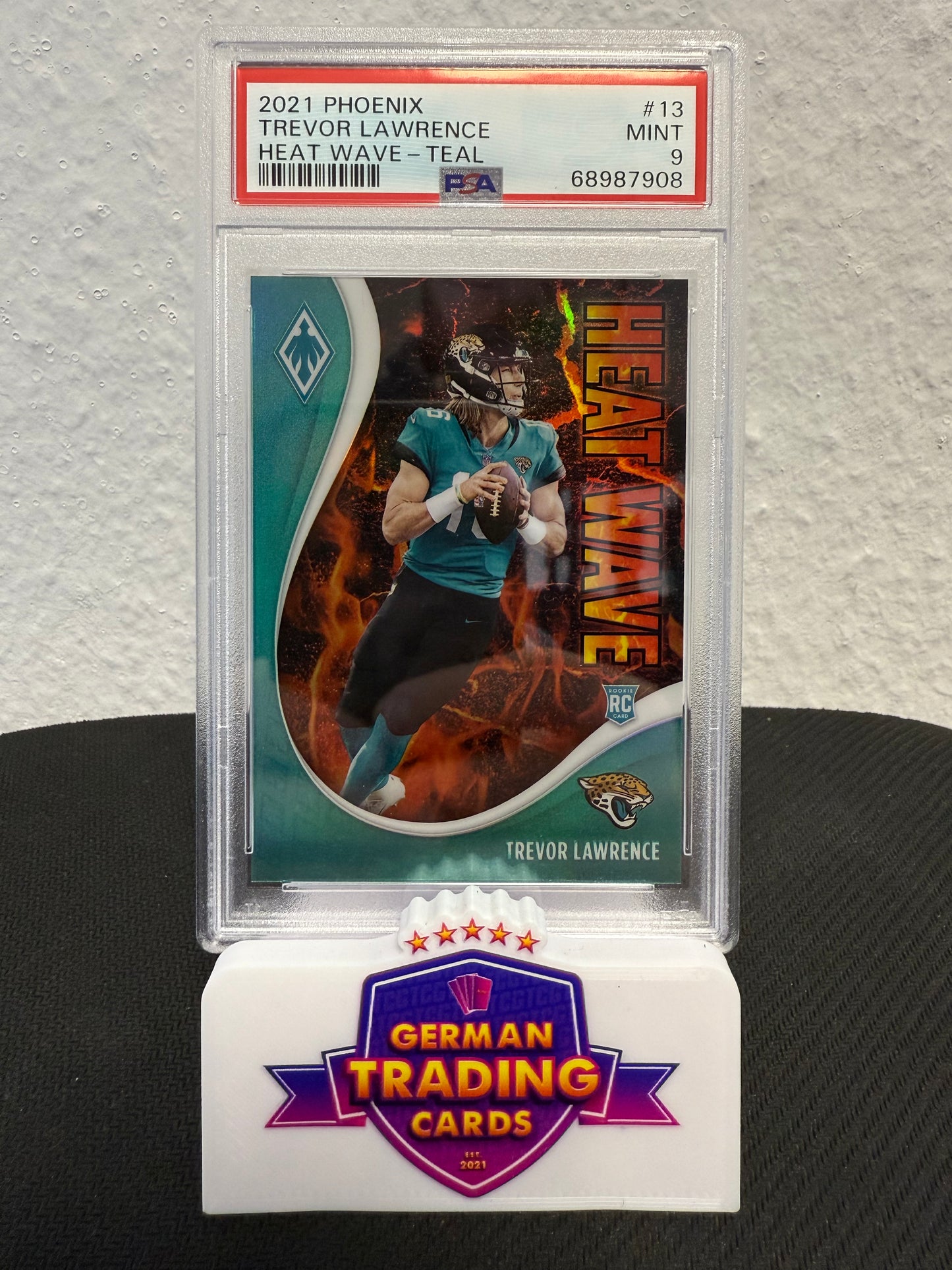 Trevor Lawrence Rookie Heat Wave 145/149 PSA 9 - 2021 Panini Phoenix Football
