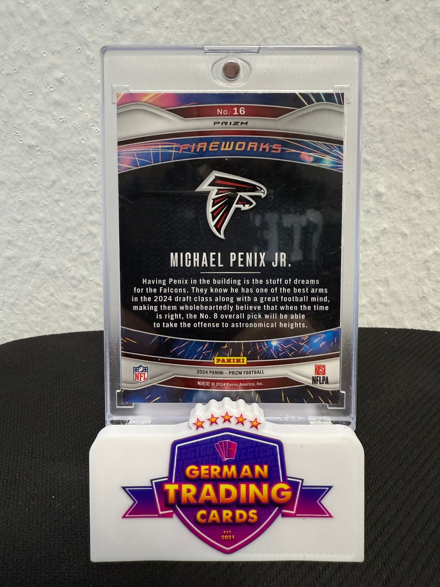 Michael Penix Jr. Rookie Fireworks Green Ice - 2024 Panini Prizm Football