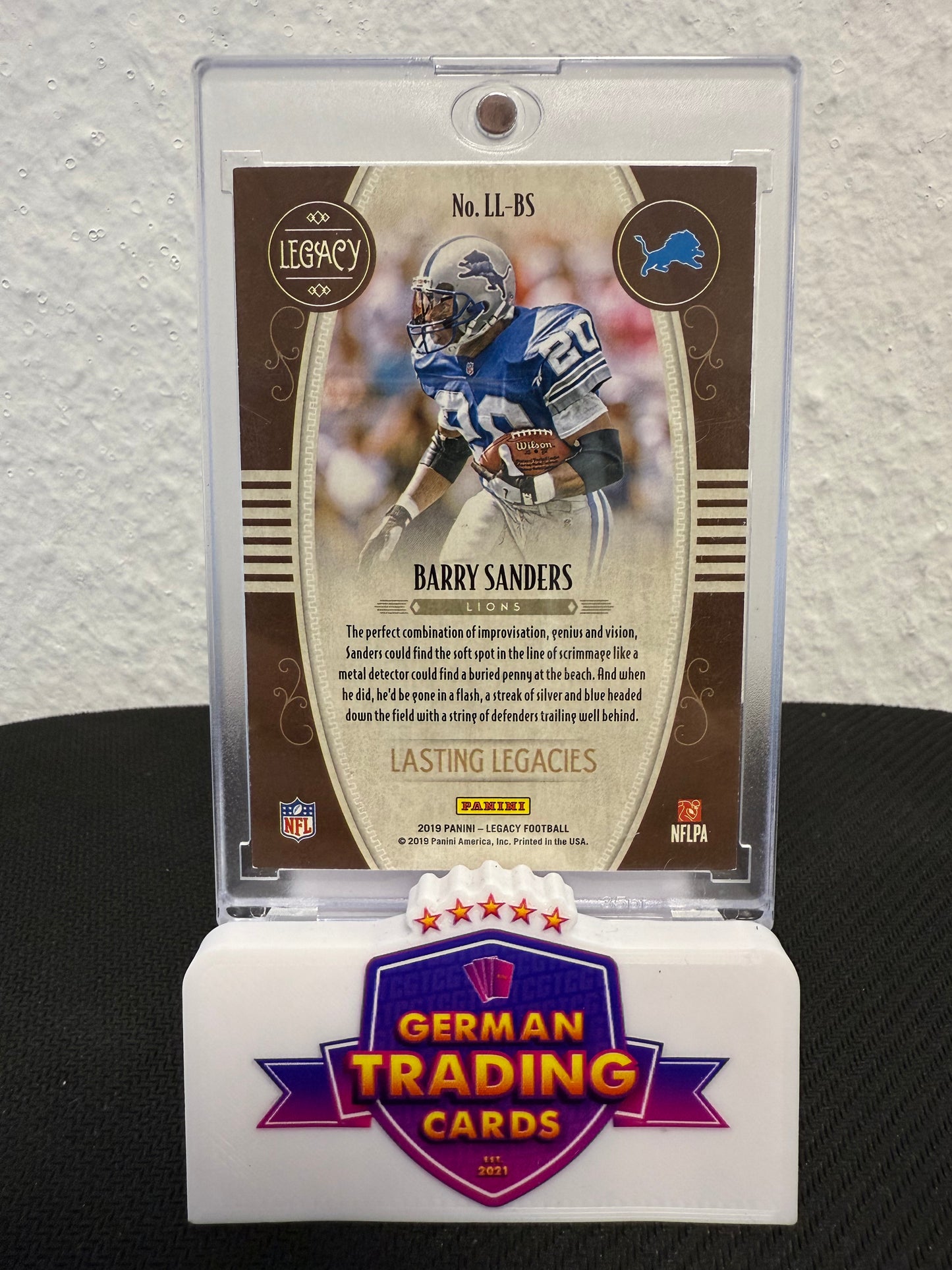 Barry Sanders Lasting Legacies 23/25 - 2019 Panini Legacy Football
