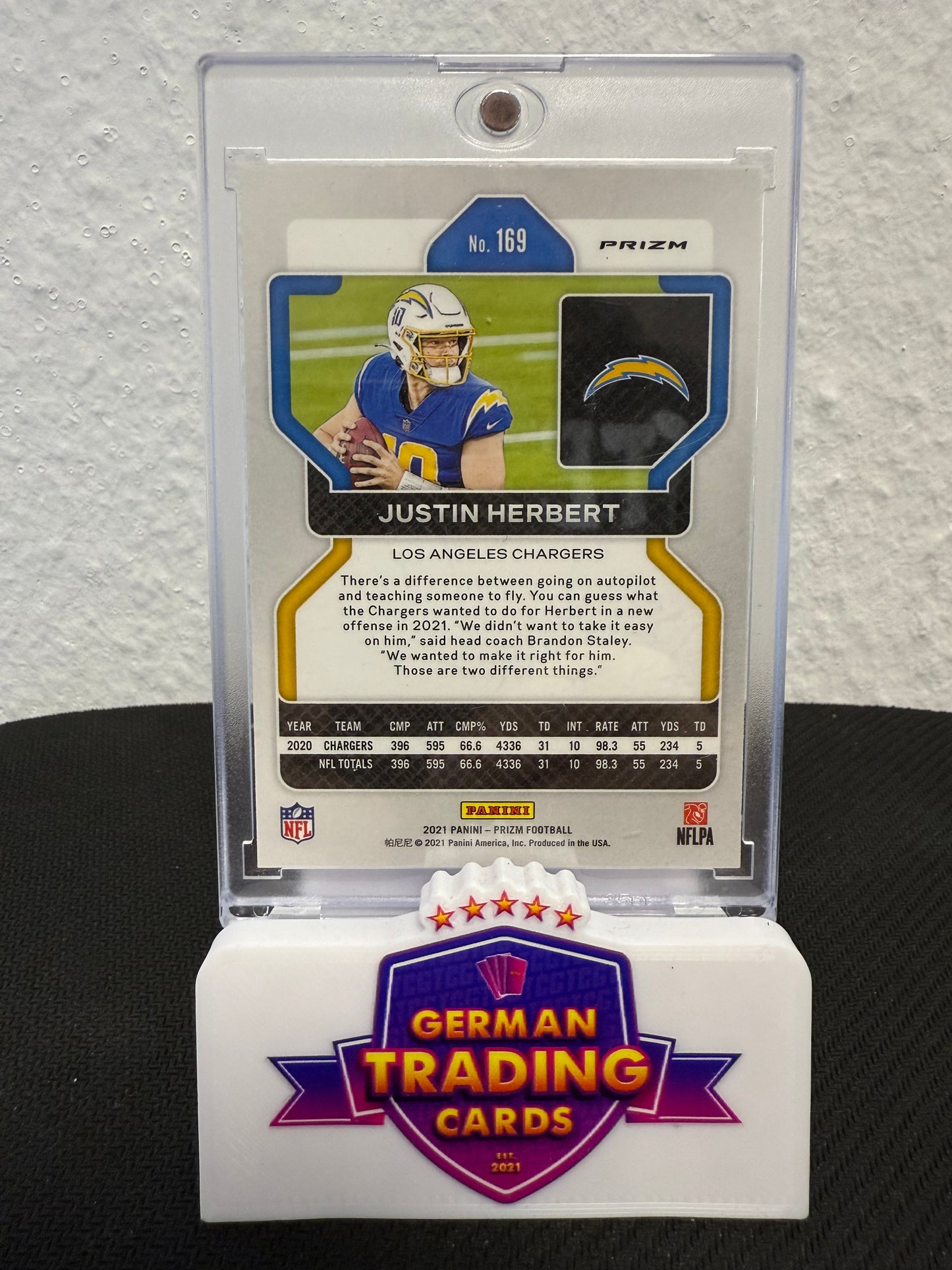 Justin Herbert 2nd Year Black and White Checker SP - 2021 Panini Prizm Football