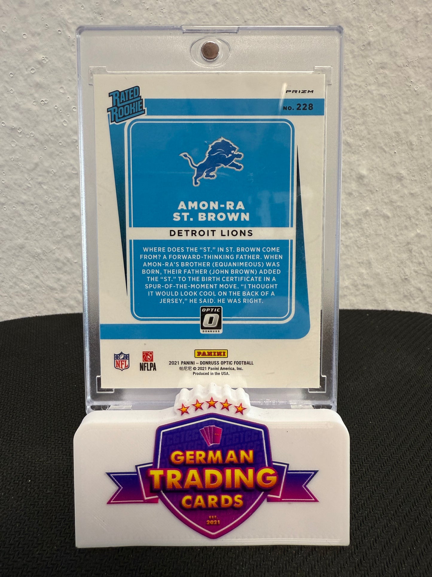 Amon-Ra St. Brown Rated Rookie Holo - 2021 Panini Donruss Optic Football