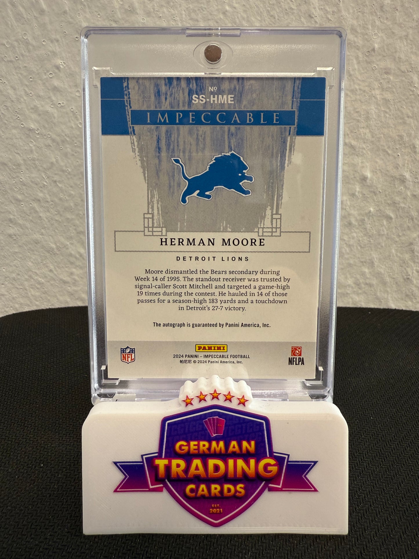 Herman Moore Synergy Auto 25/50 - 2024 Panini Impeccable Football
