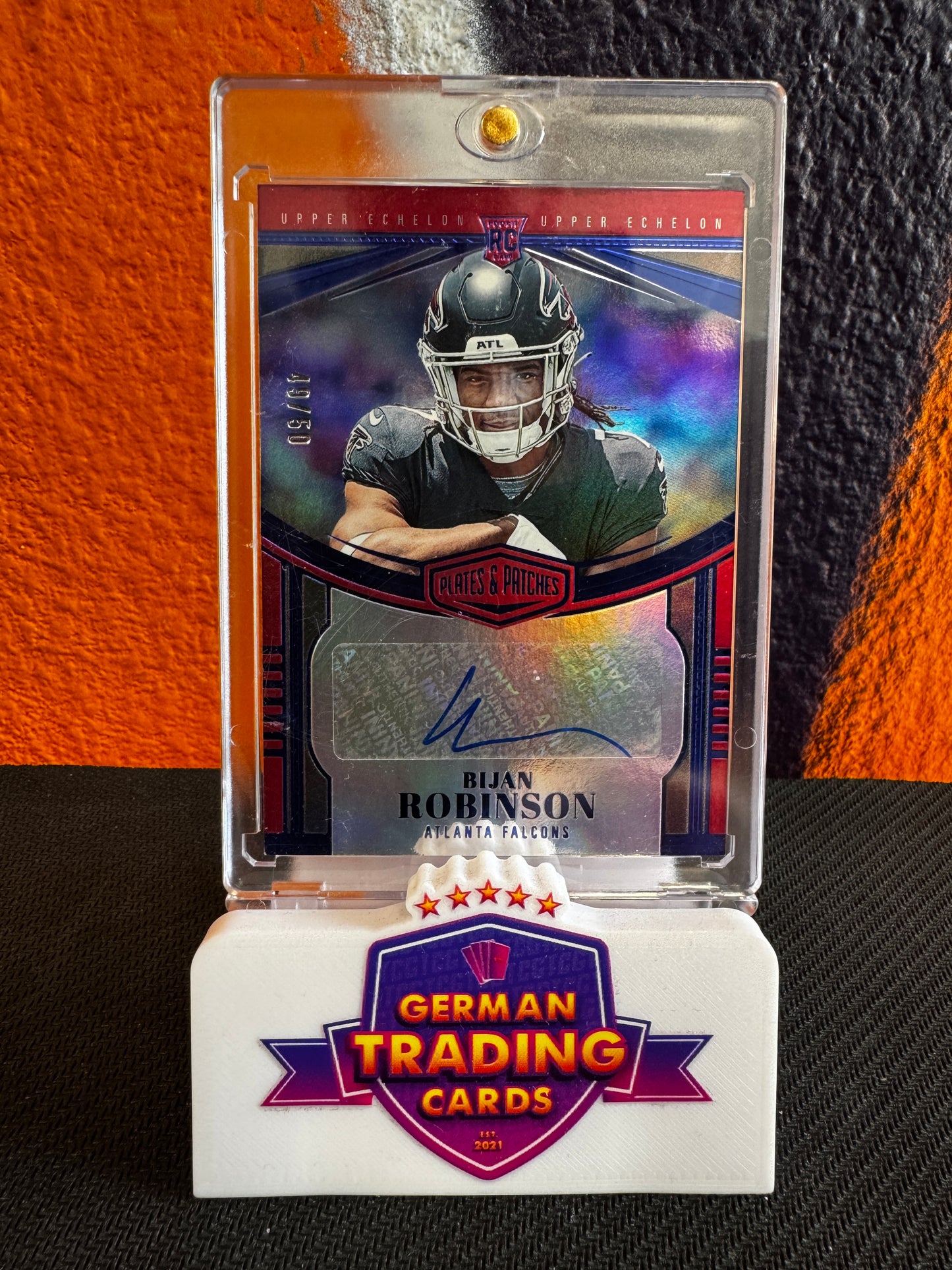 Bijan Robinson Rookie Auto 49/50 - Panini Plates&Patches 2023