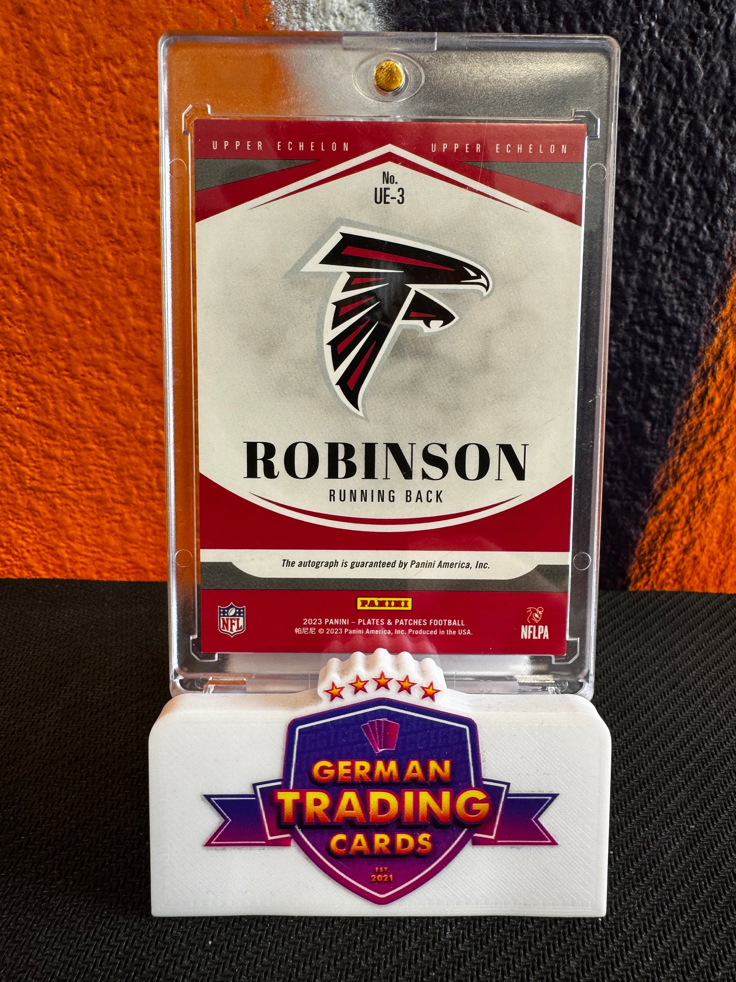 Bijan Robinson Rookie Auto 49/50 - Panini Plates&Patches 2023