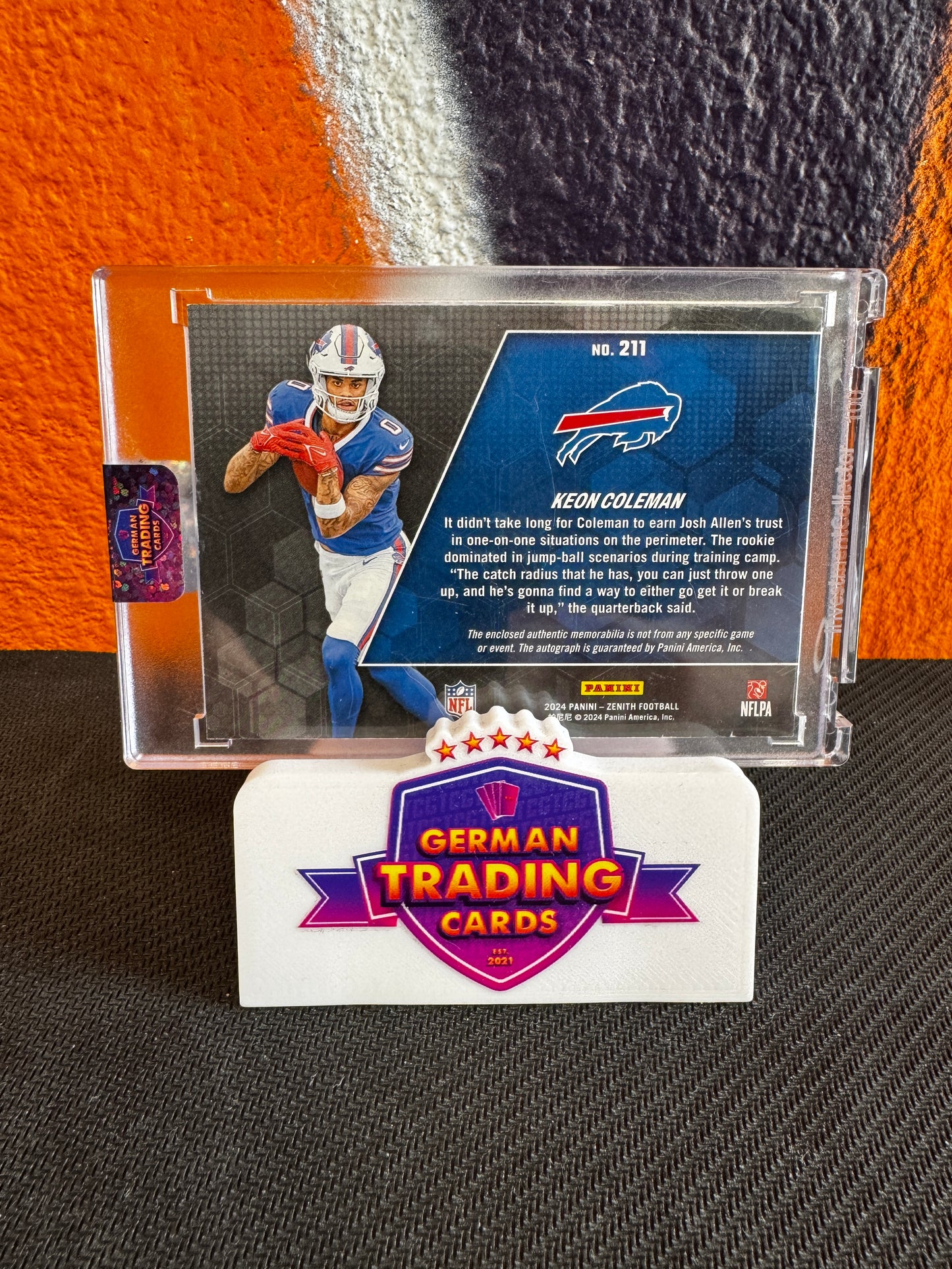 Keon Coleman RPA 02/25 - Panini Zenith 2024