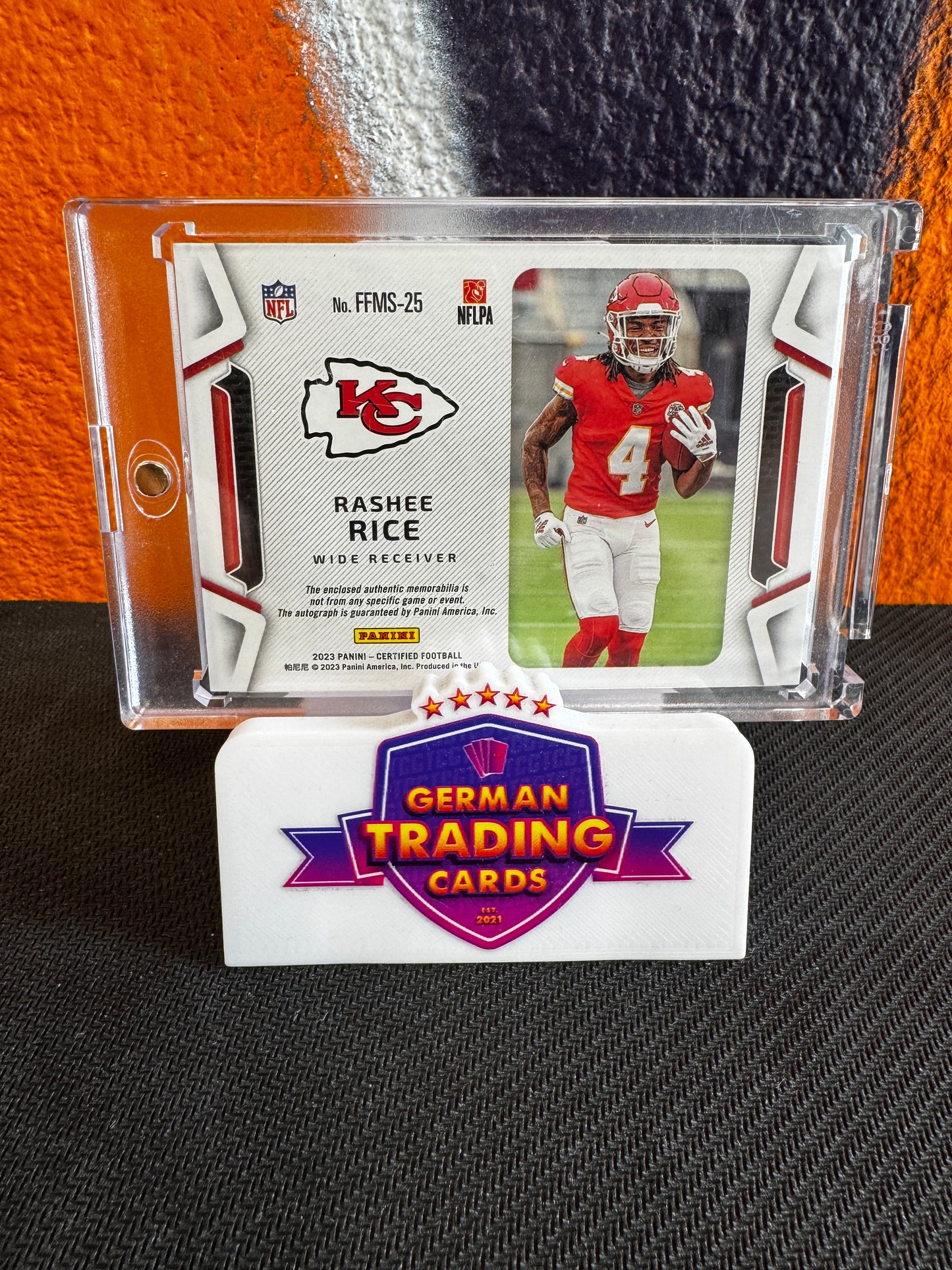 Rashee Rice Rookie Freshman Fabrics Auto 122/299 - Panini Certified 2023