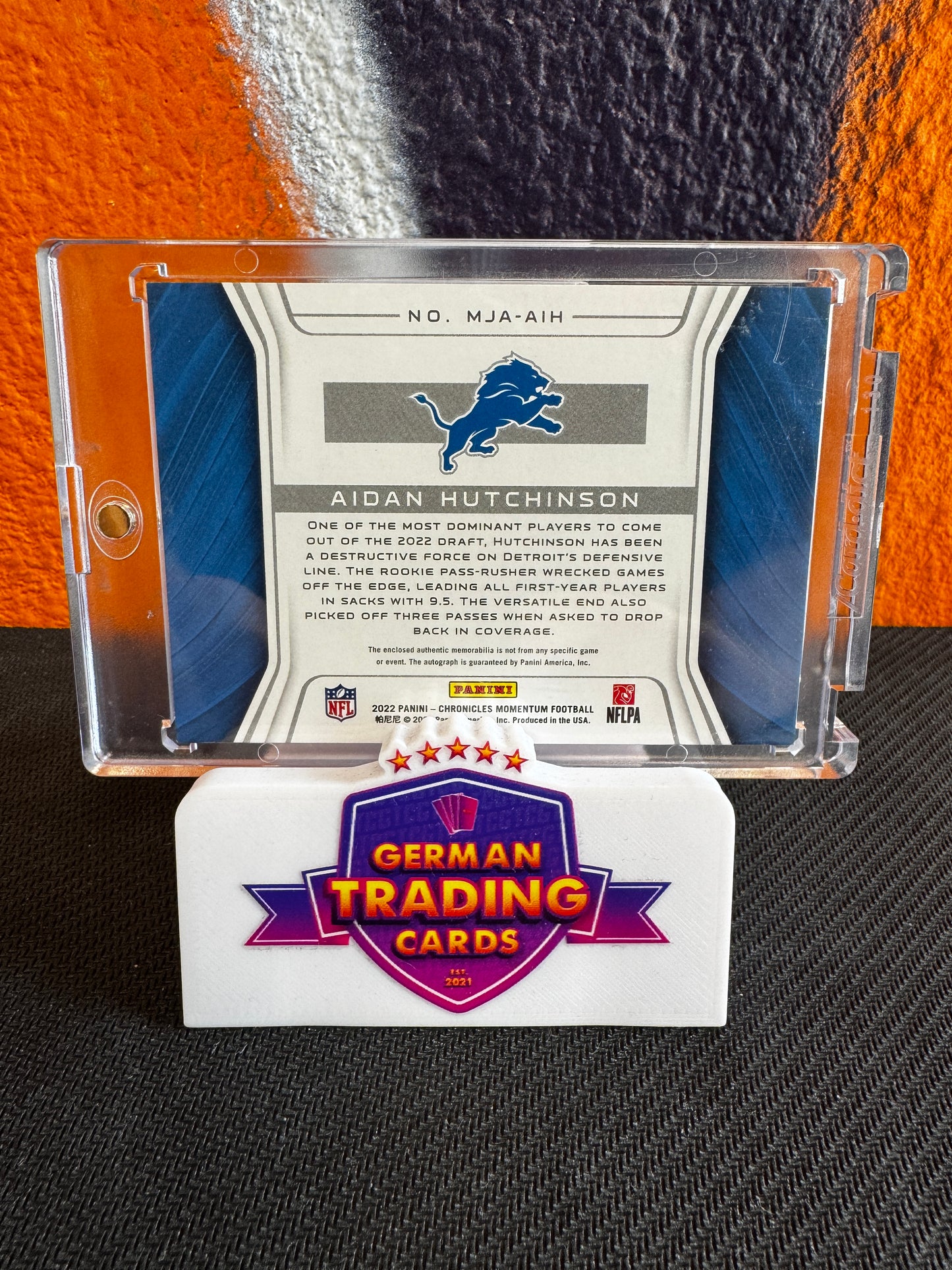 Aidan Hutchinson Momentum RPA 62/99 - Panini Chronicles Momentum 2022
