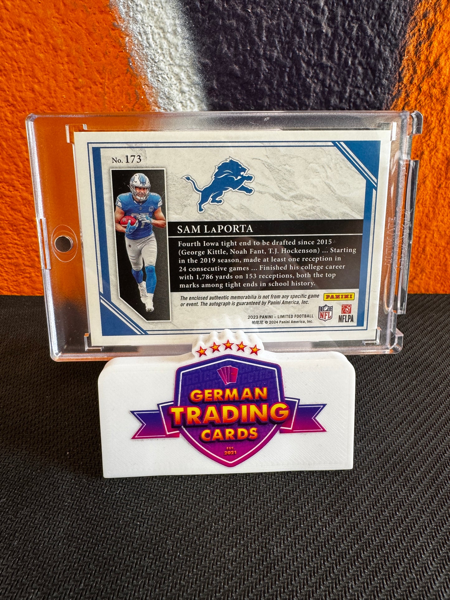 Sam LaPorta RPA 29/75 - Panini Limited 2023