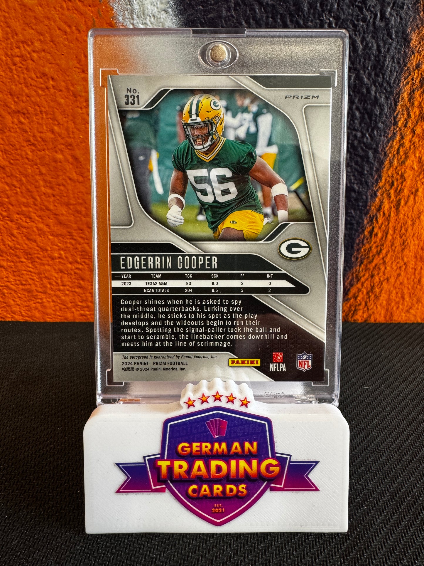 Edgerrin Cooper Rookie No Huddle Auto #331 - Panini Prizm 2024
