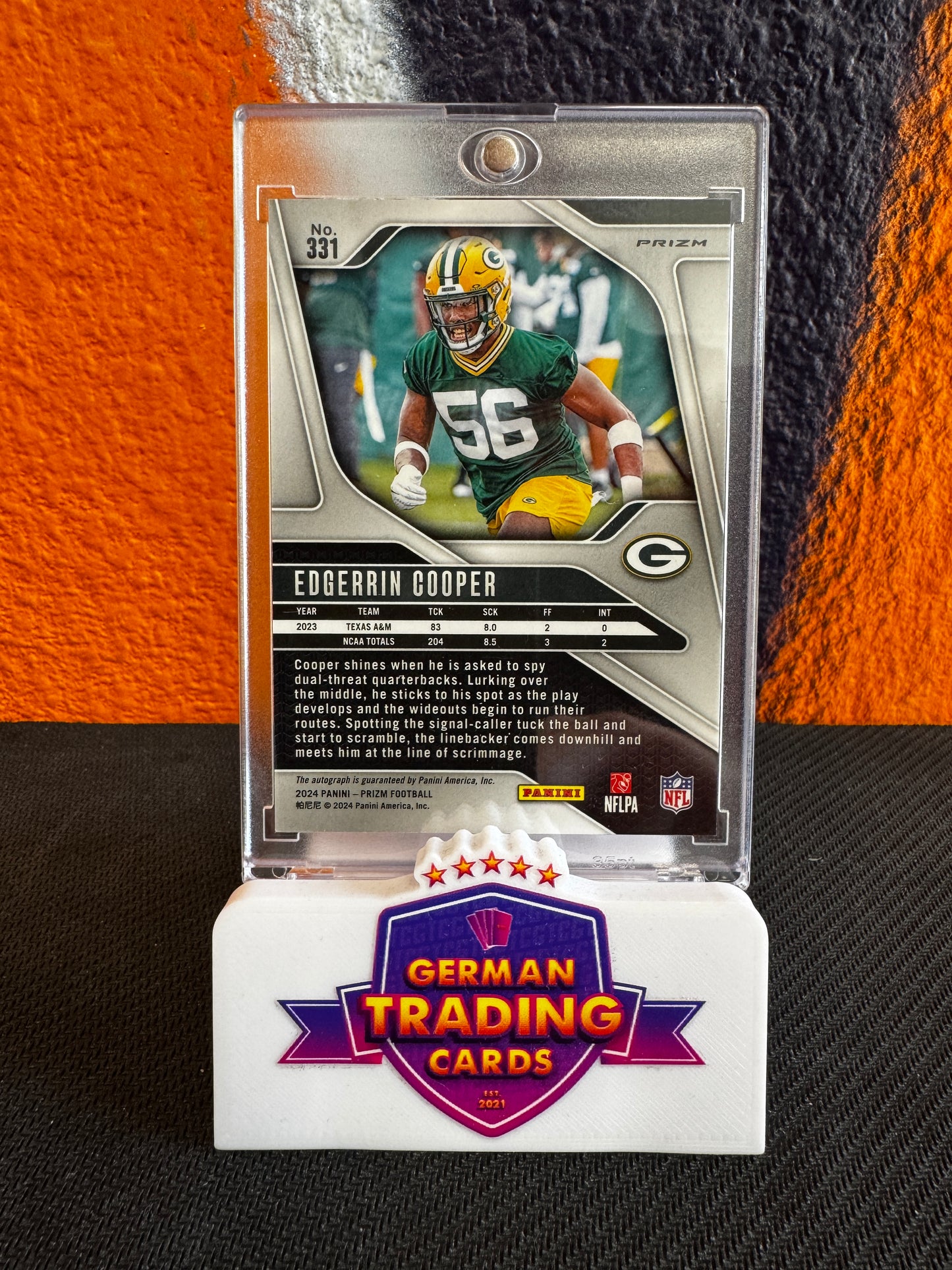 Edgerrin Cooper Rookie No Huddle Auto #331 - Panini Prizm 2024