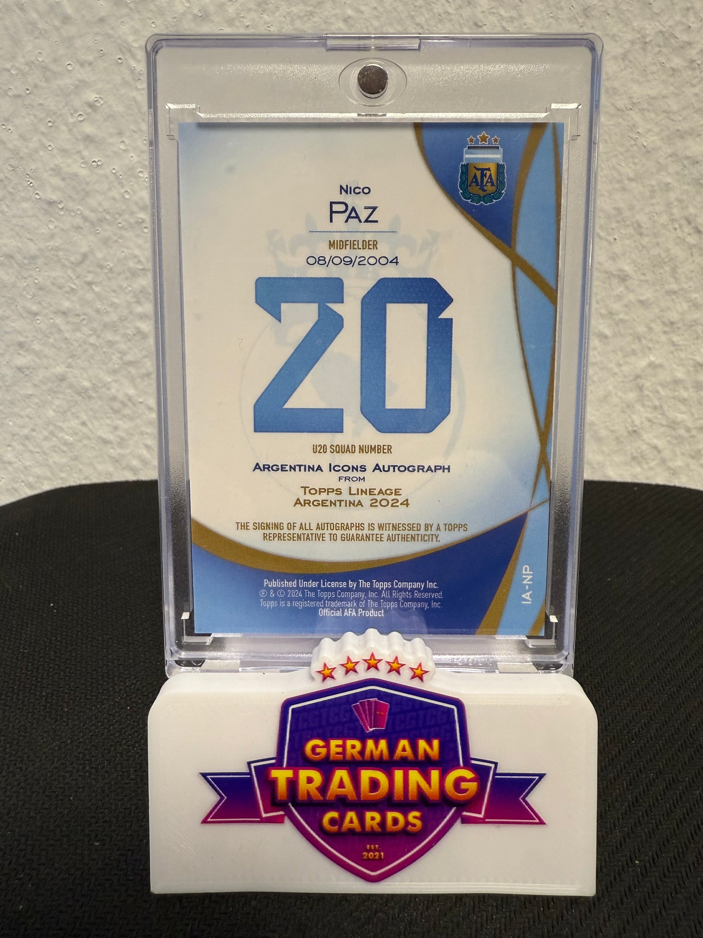 Nico Paz Auto 42/80 - 2024 Topps Lineage Argentina