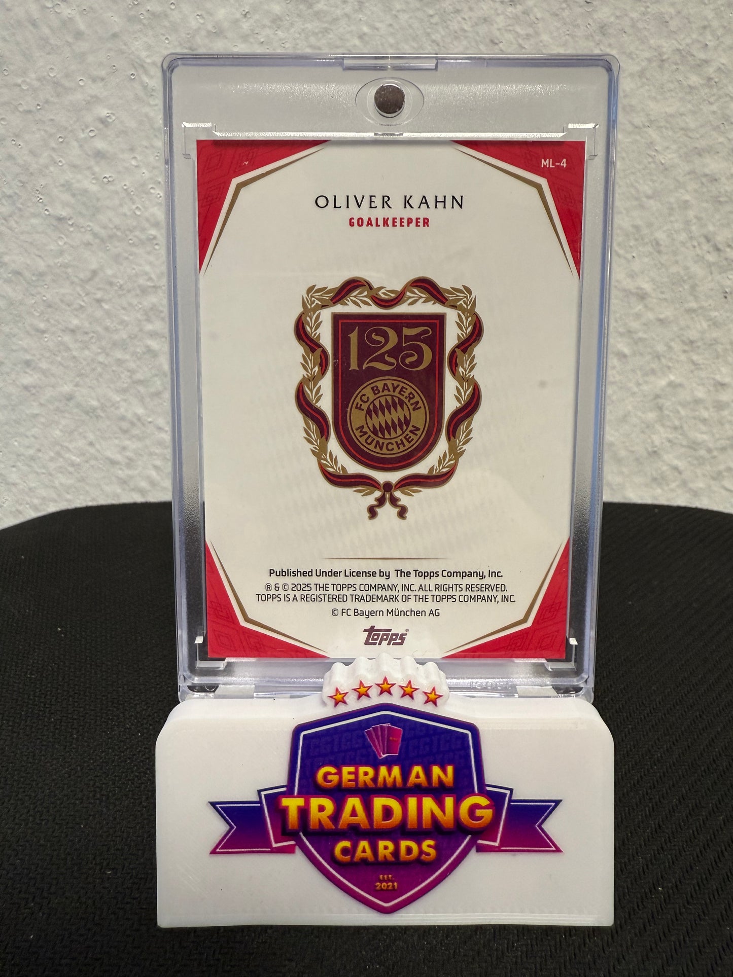 Oliver Kahn 5/6 - 2025 Topps FC Bayern 125 Years Anniversary