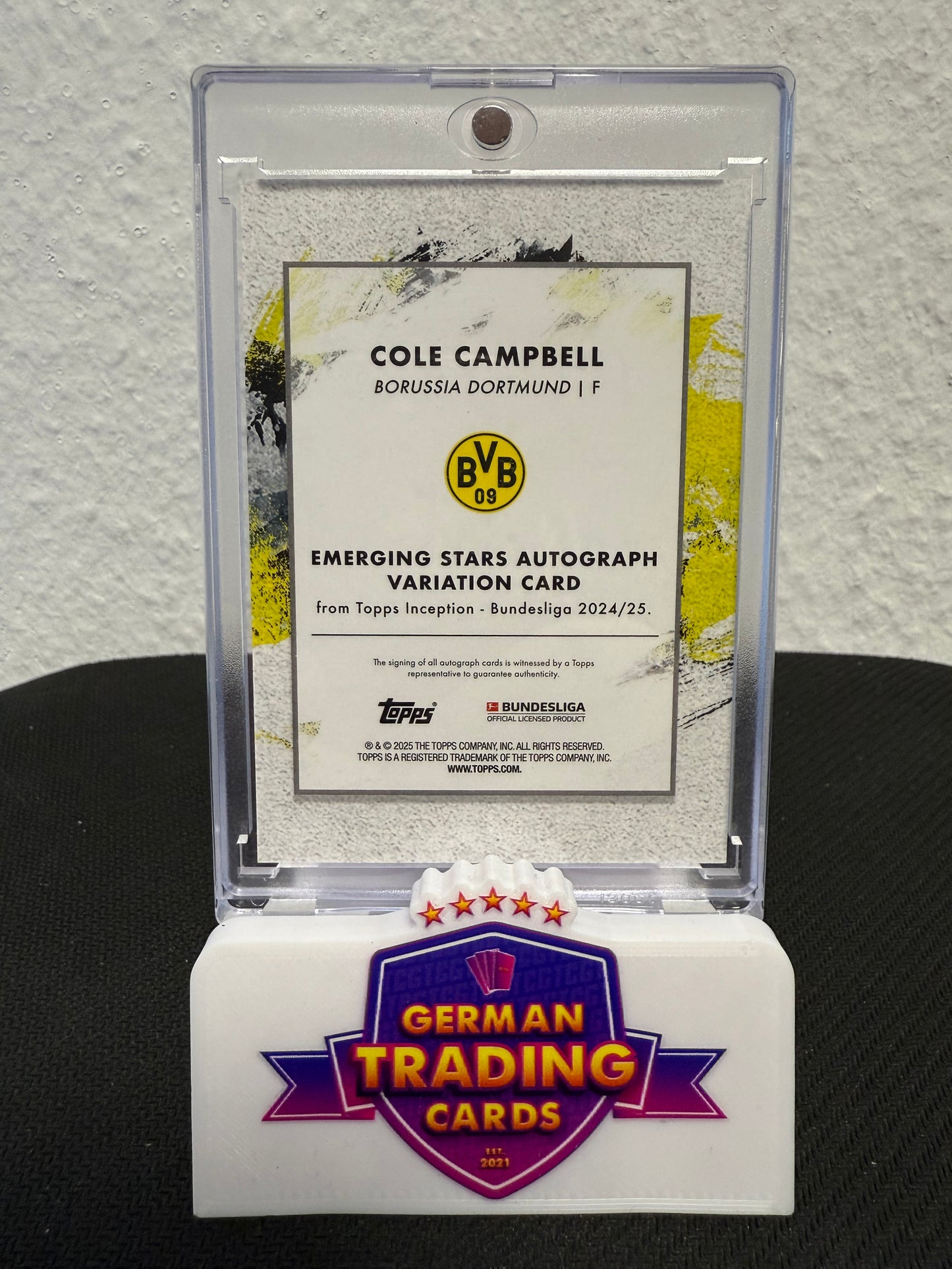 Cole Campbell Rookie Auto 72/75 - 2024-25 Topps Inception Bundesliga