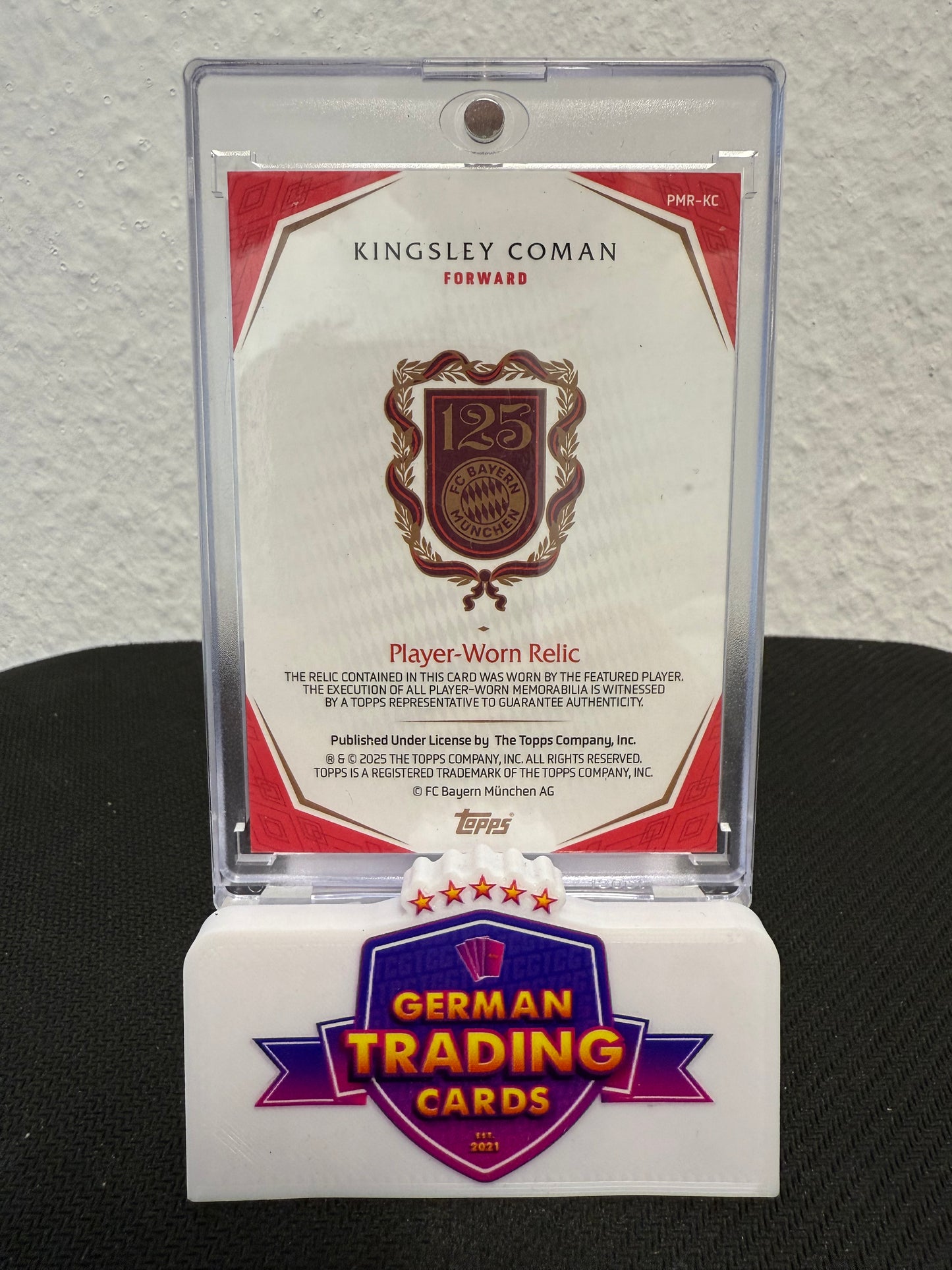 Kingsley Coman Player-Worn Relic 6/6 - 2025 Topps FC Bayern 125 Years Anniversary