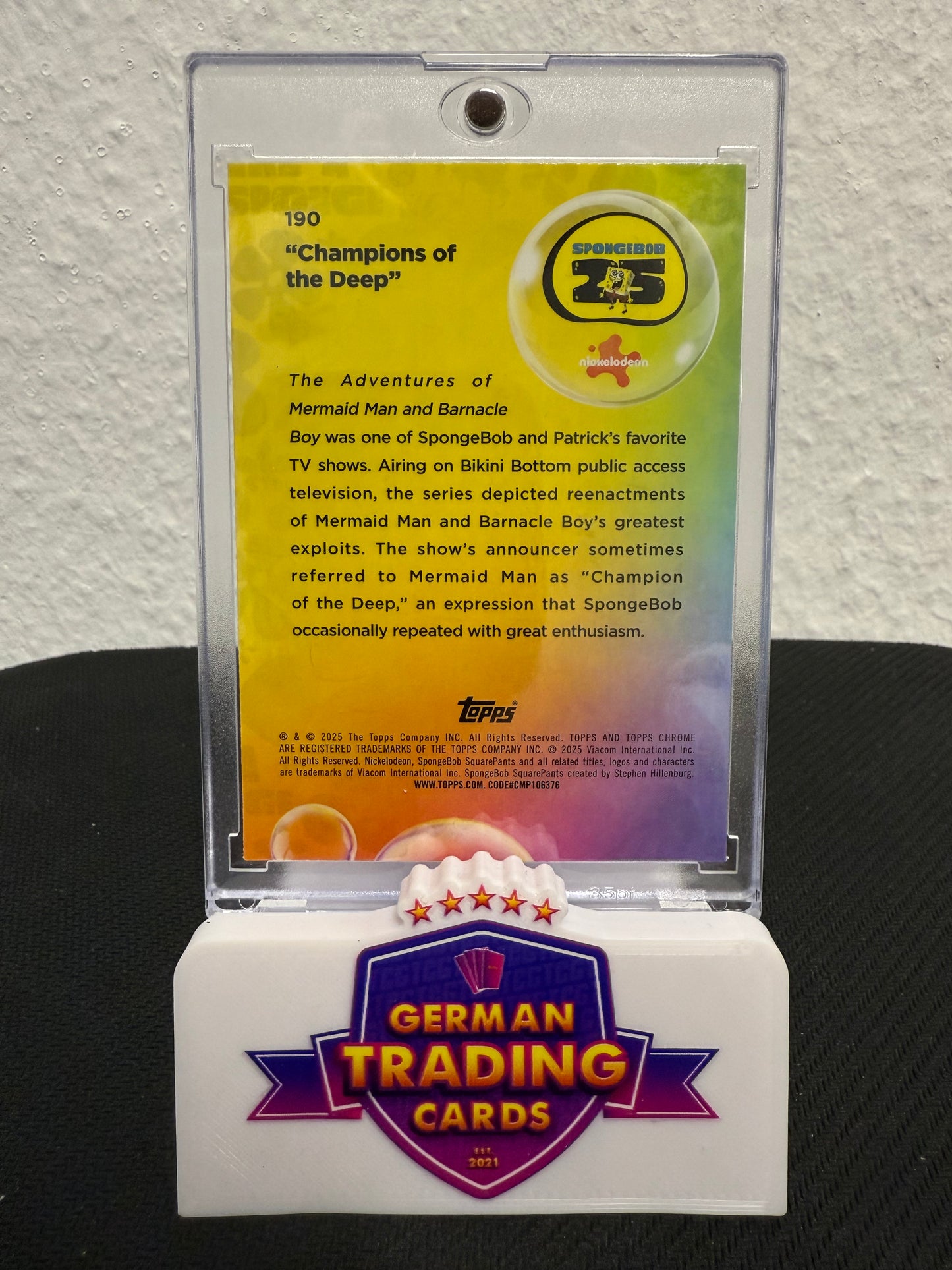 "Champions of the Deep" 030/175 - Topps SpongeBob Chrome 25th