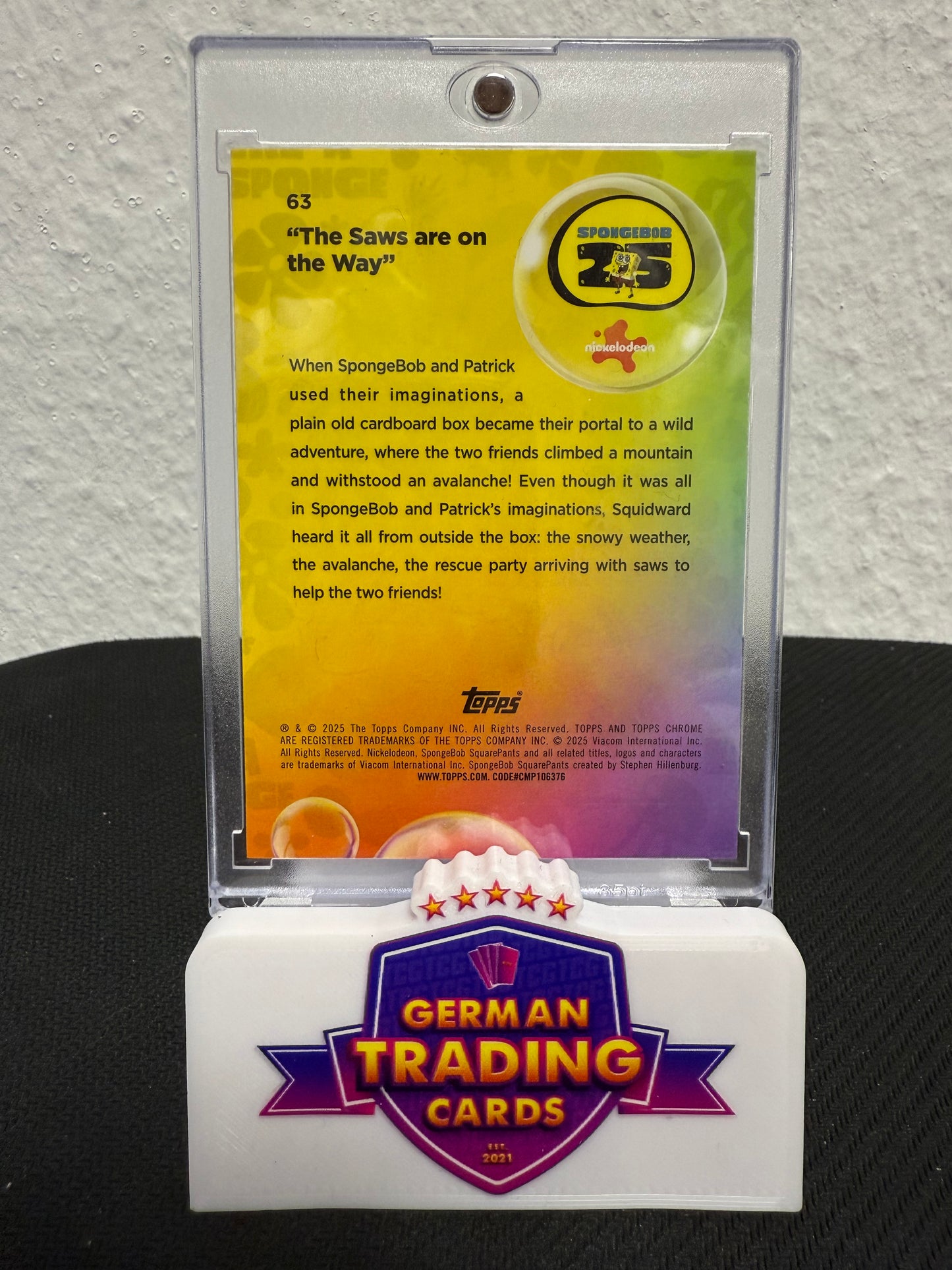 "The Saws are on the way" 27/75 - Topps SpongeBob Chrome 25th