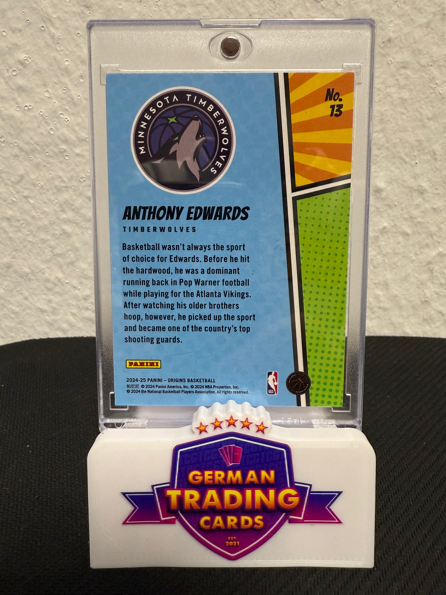 Anthony Edwards Origin Stories - 2024-25 Panini Origins Basketball