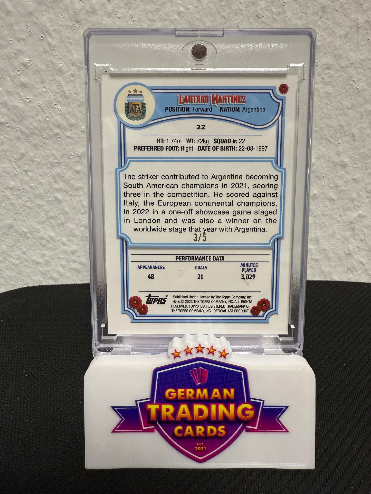 Lautaro Martinez 3/5 - 2023 Topps Lineage Argentina