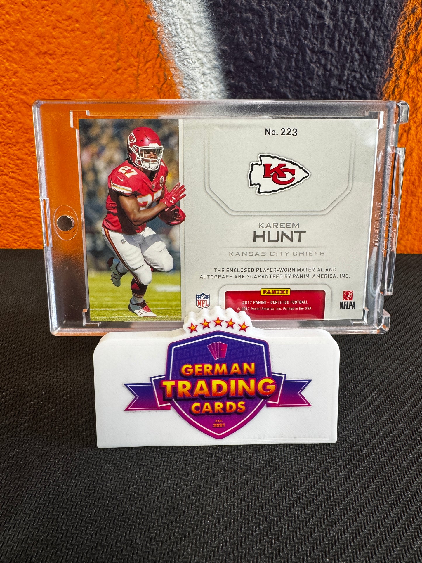 Kareem Hunt RPA 174/499 - Panini Certified 2017